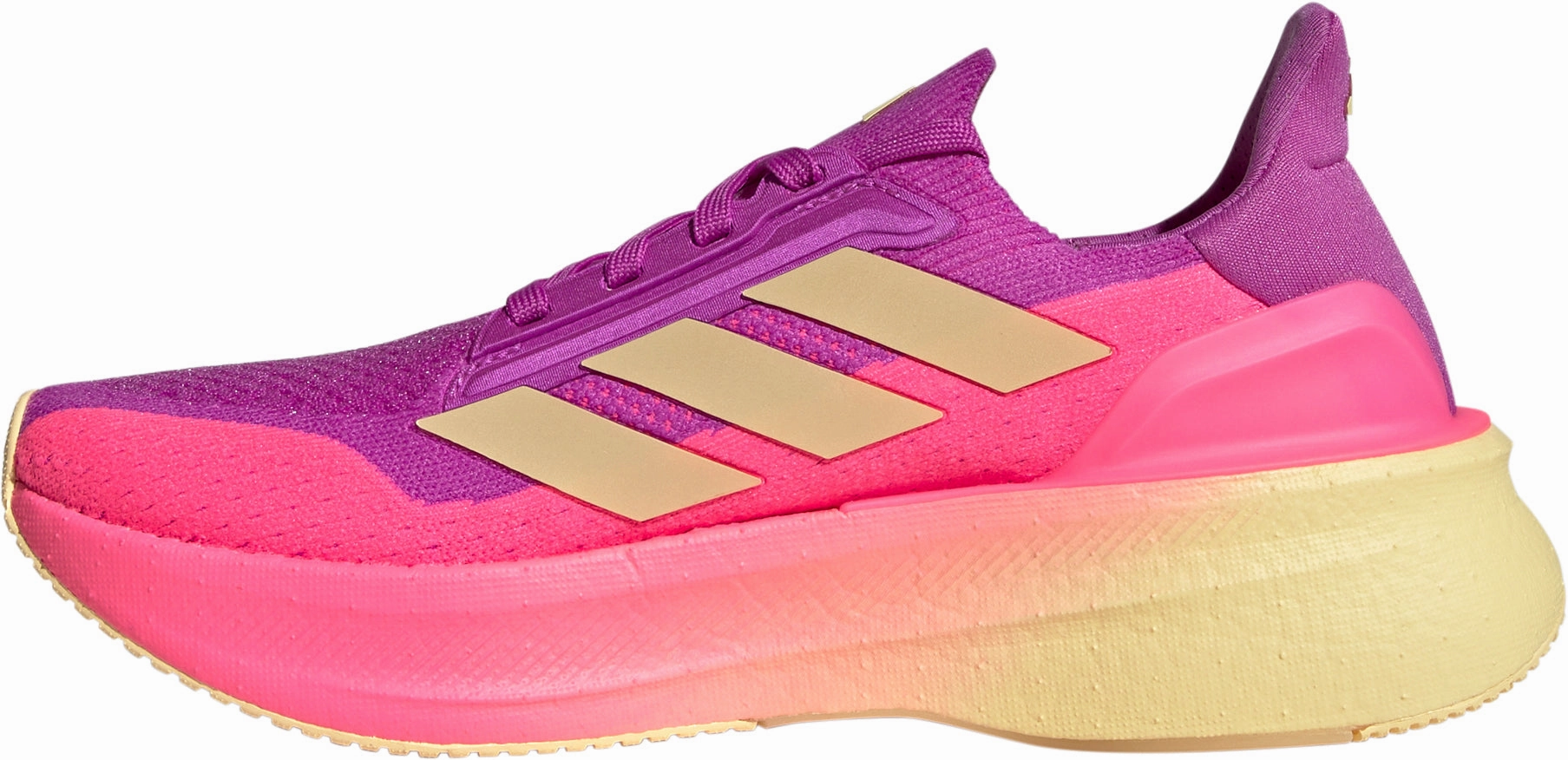 adidas Ultra Boost 5X Womens Running Shoes - Pink running in a lake area shoes