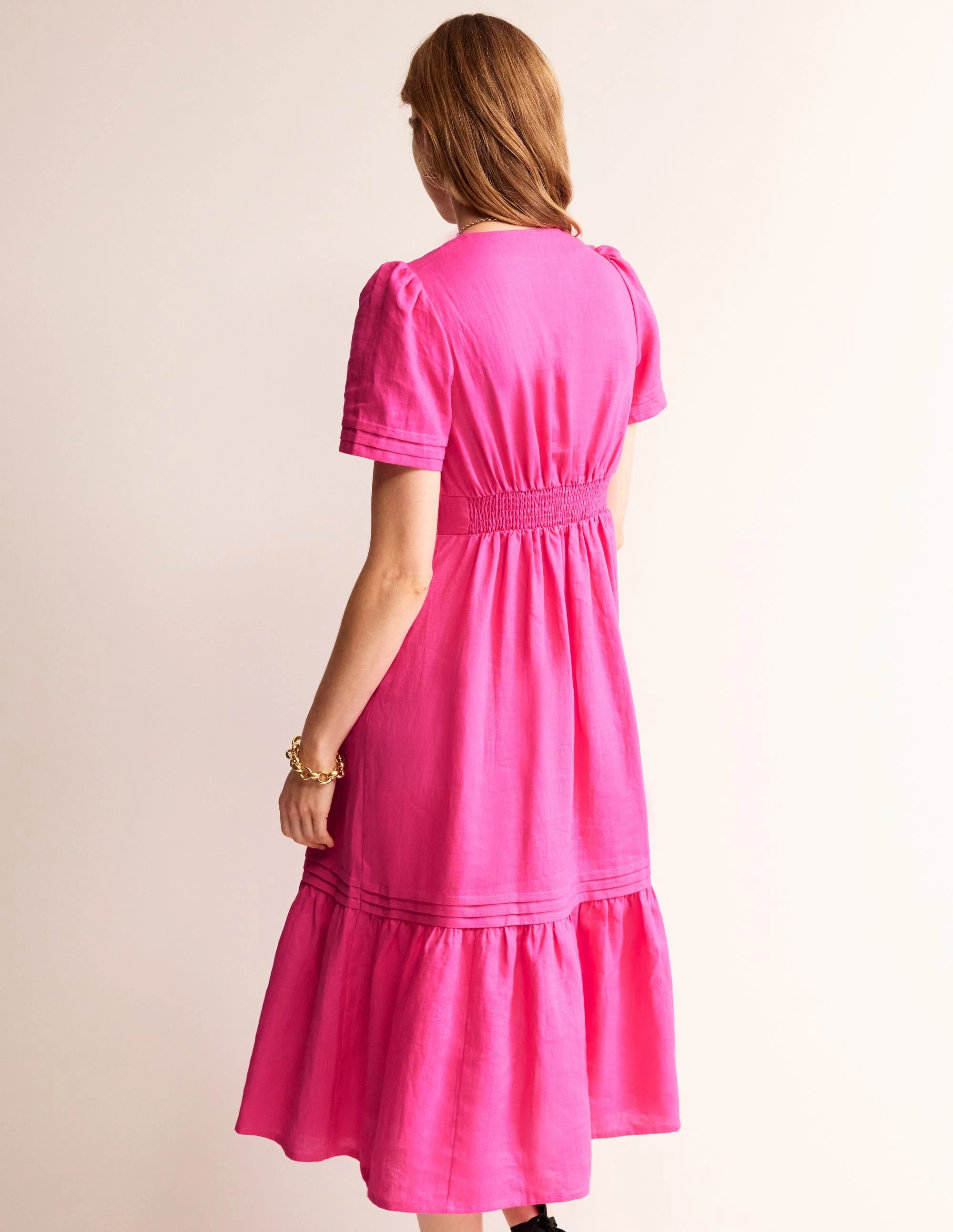 Eve Linen Midi Dress-Pop Pansy Designer-Label