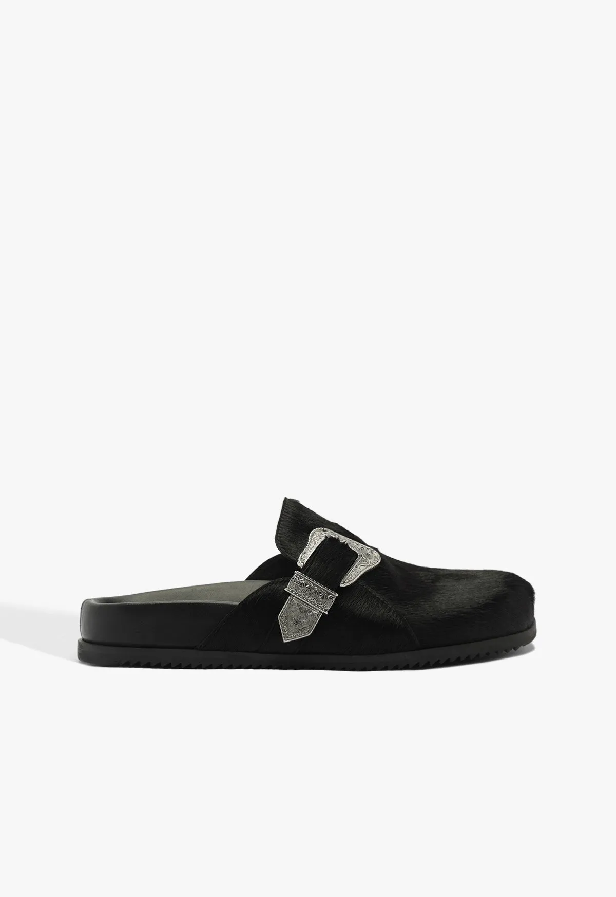 Grace Calf Hair Clog slim fit