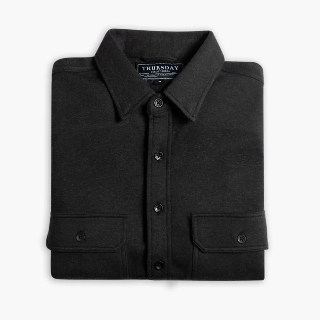 Everyday Button-Down Shirt | Black (Two Pocket) Textured Finish