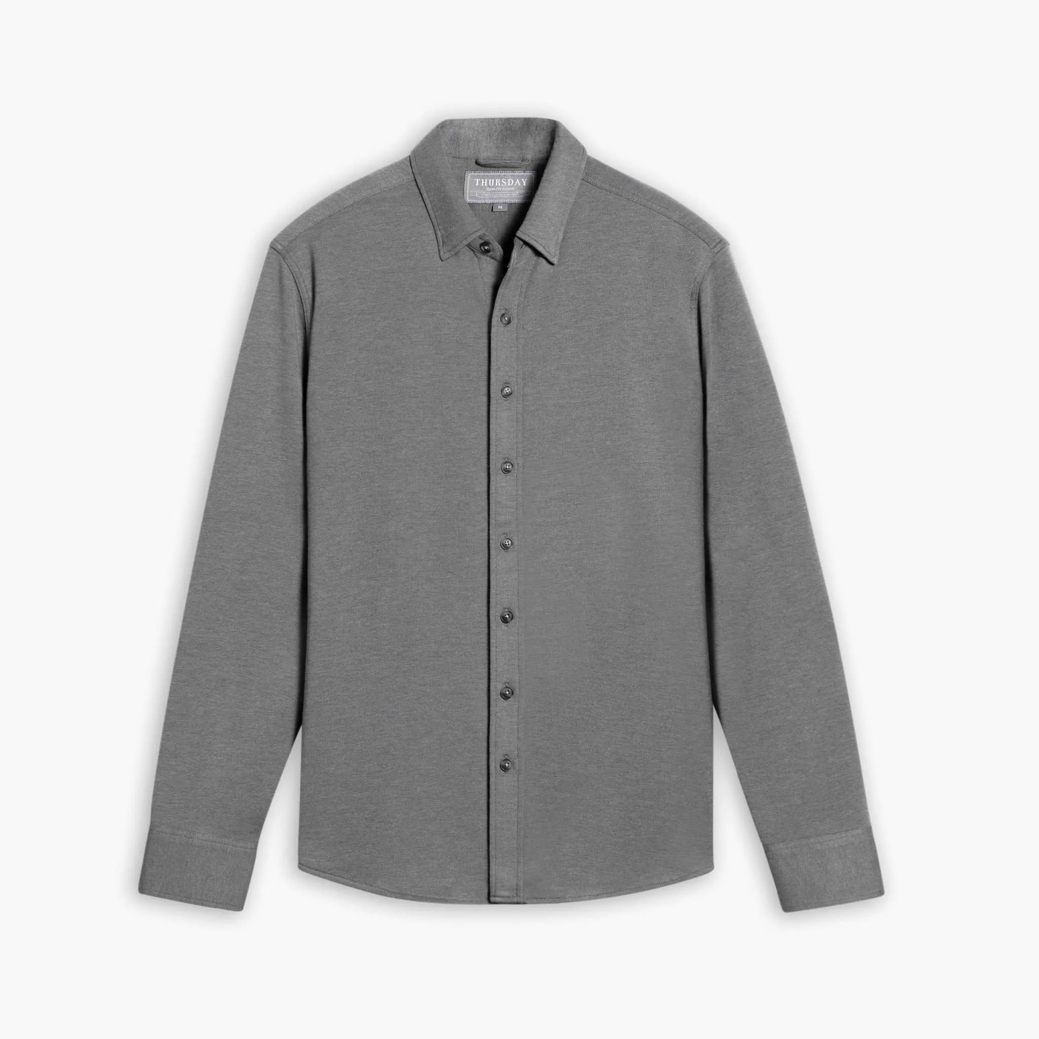 Winter Fashion Everyday Button-Down Shirt | Grey