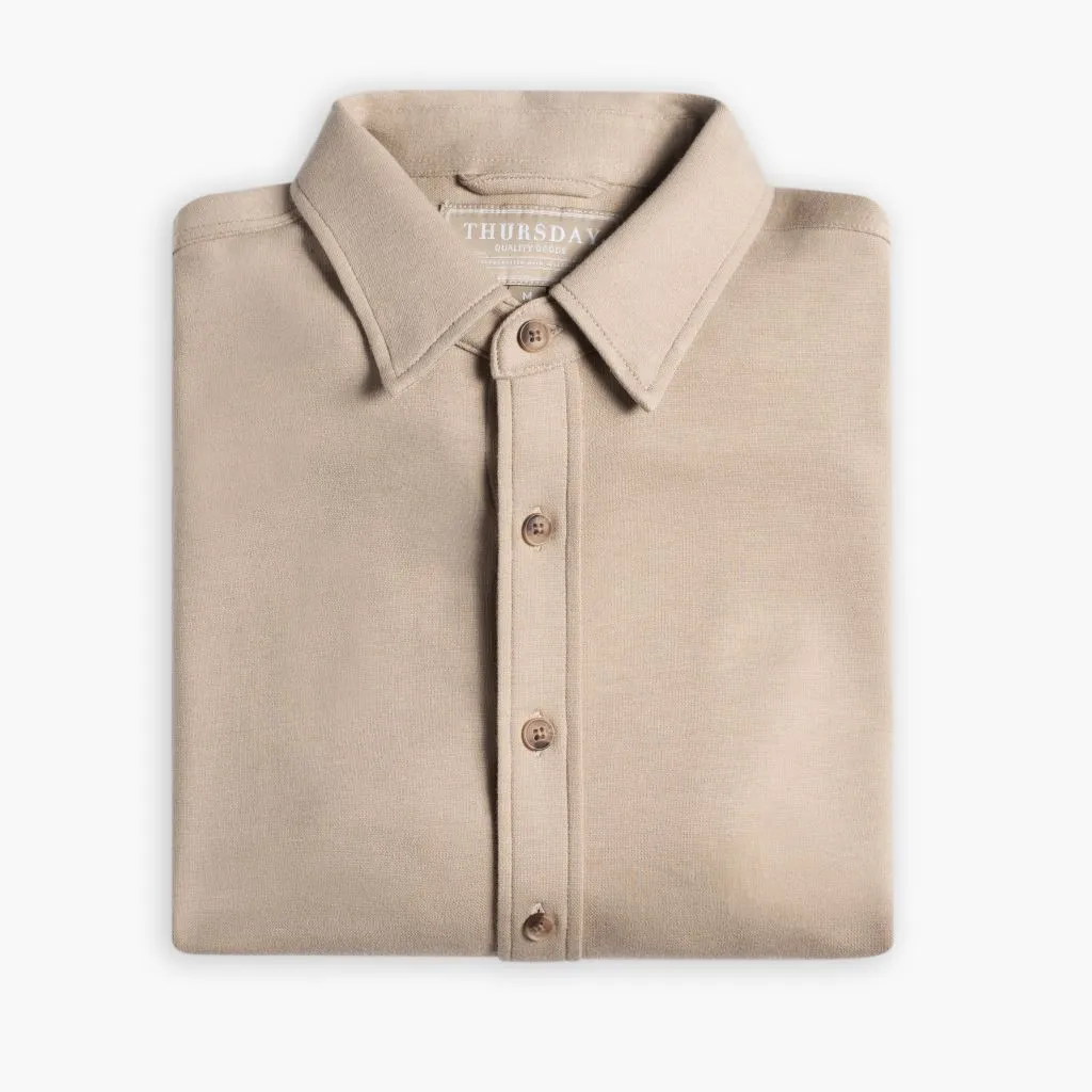 Everyday Button-Down Shirt | Taupe Tailored Cut