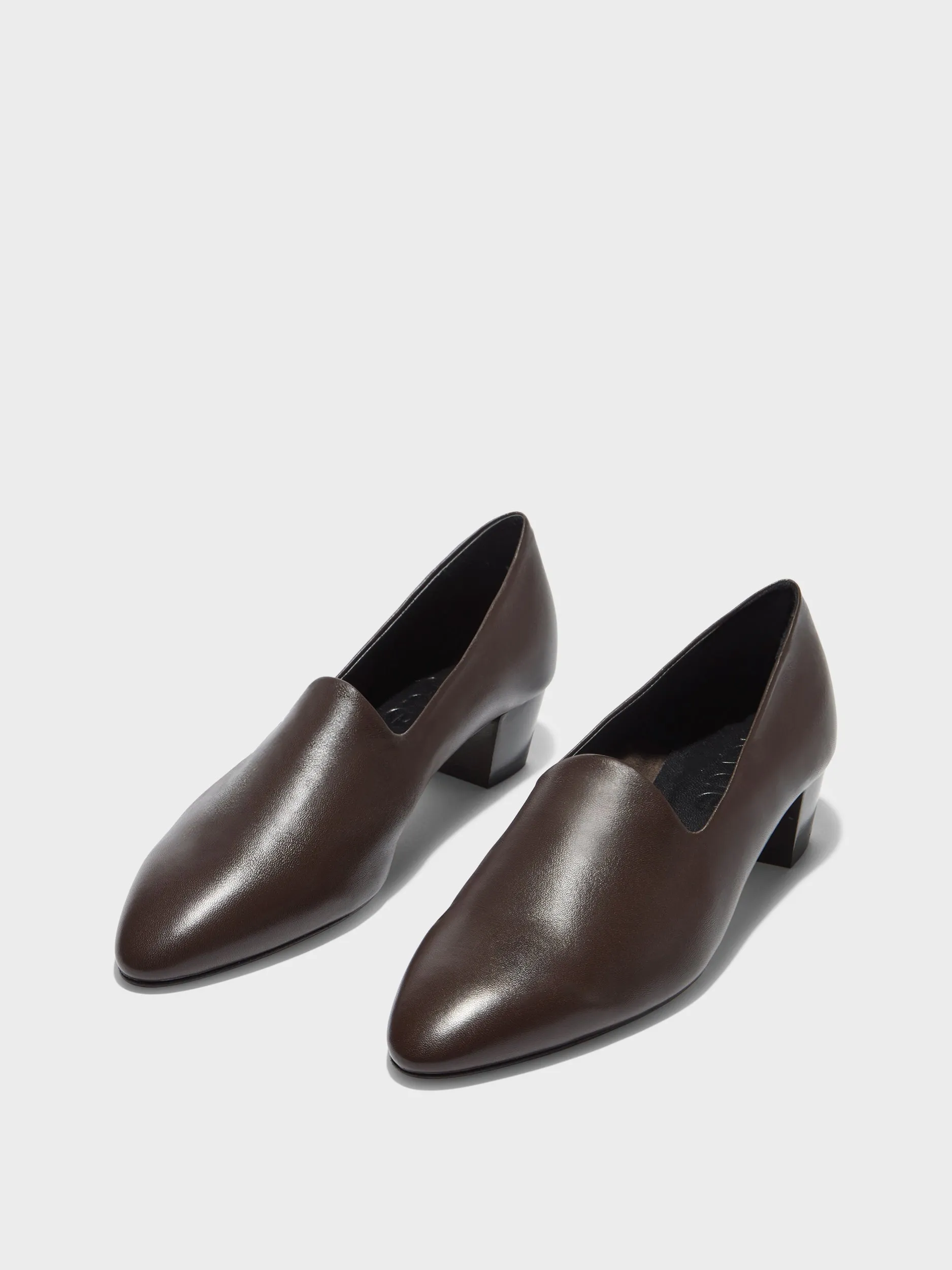 Gabby Almond-Toe Loafers Hold Clear