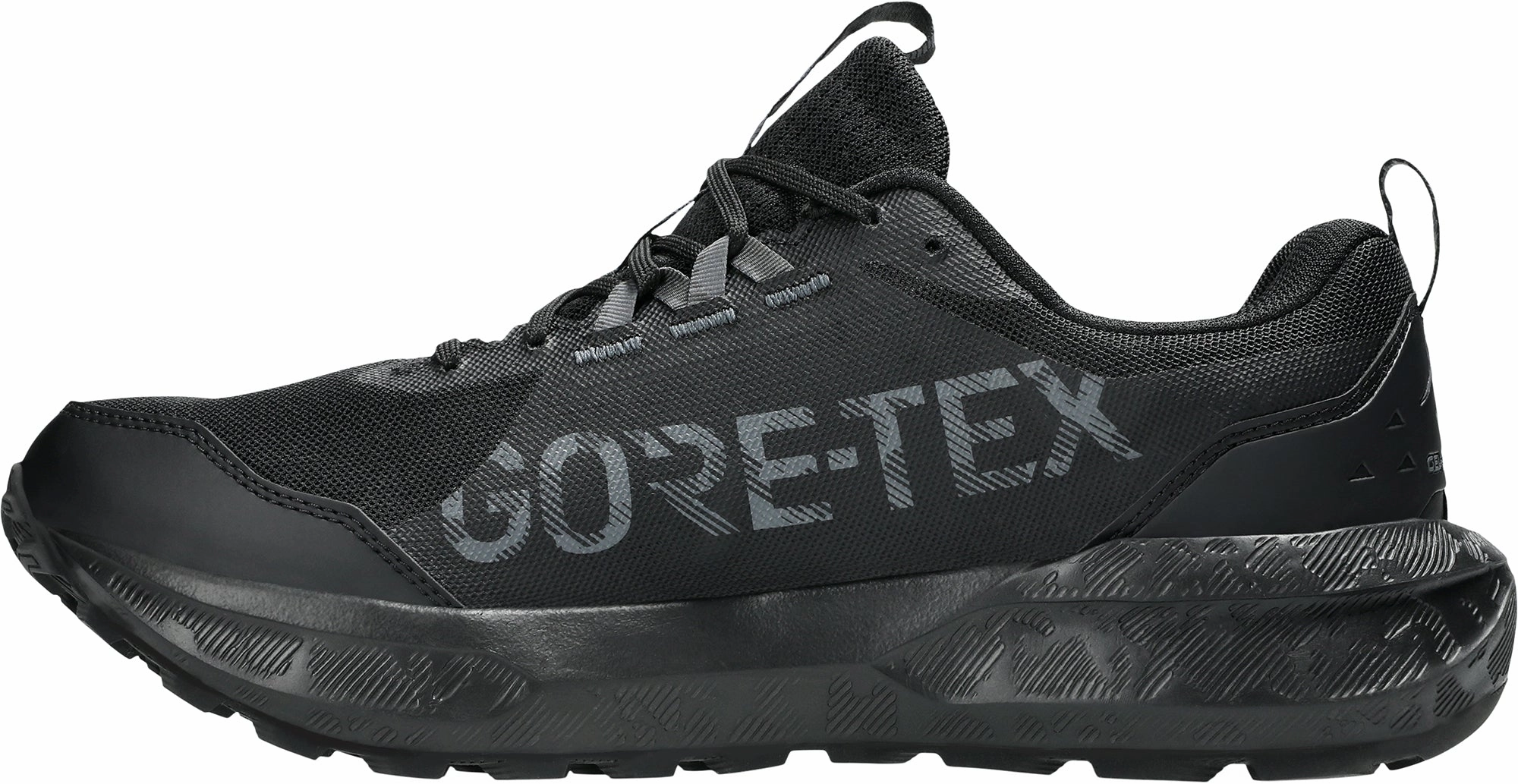 ShockDispersion Snug Heel Counter Asics Gel Sonoma 8 GORE-TEX Mens Trail Running Shoes - Black