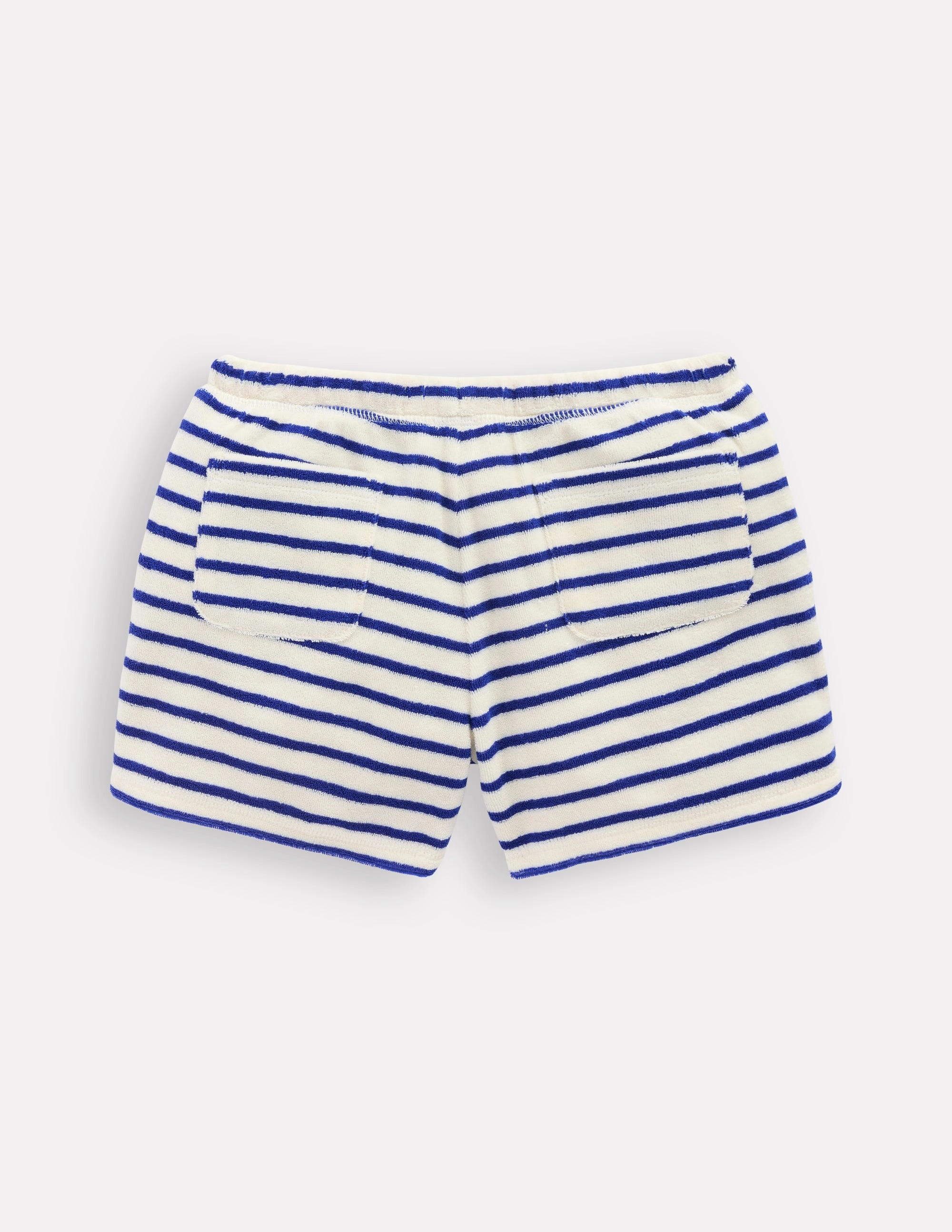 Comfort Stretch Fit Lightweight Shorts Printed Towelling Short-Soft Ivory/Bright Blue Sea