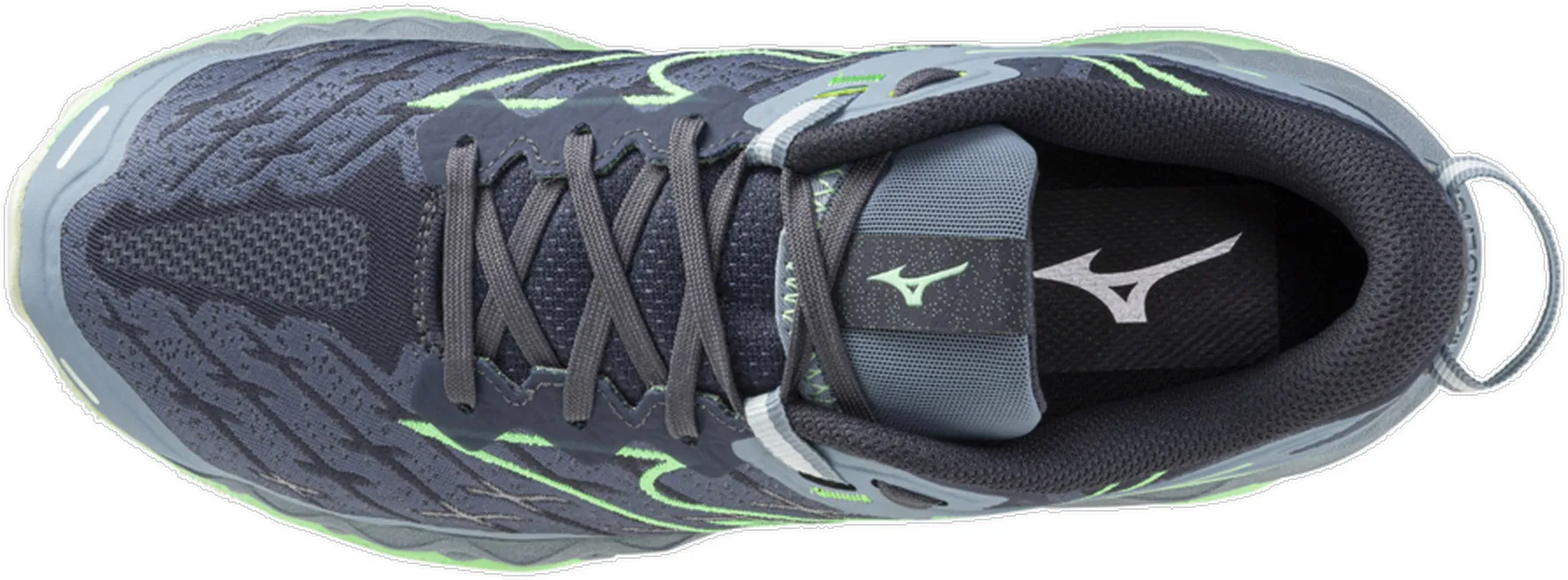 Mizuno Wave Mujin 10 Womens Trail Running Shoes - Blue Flexible Outsole Design