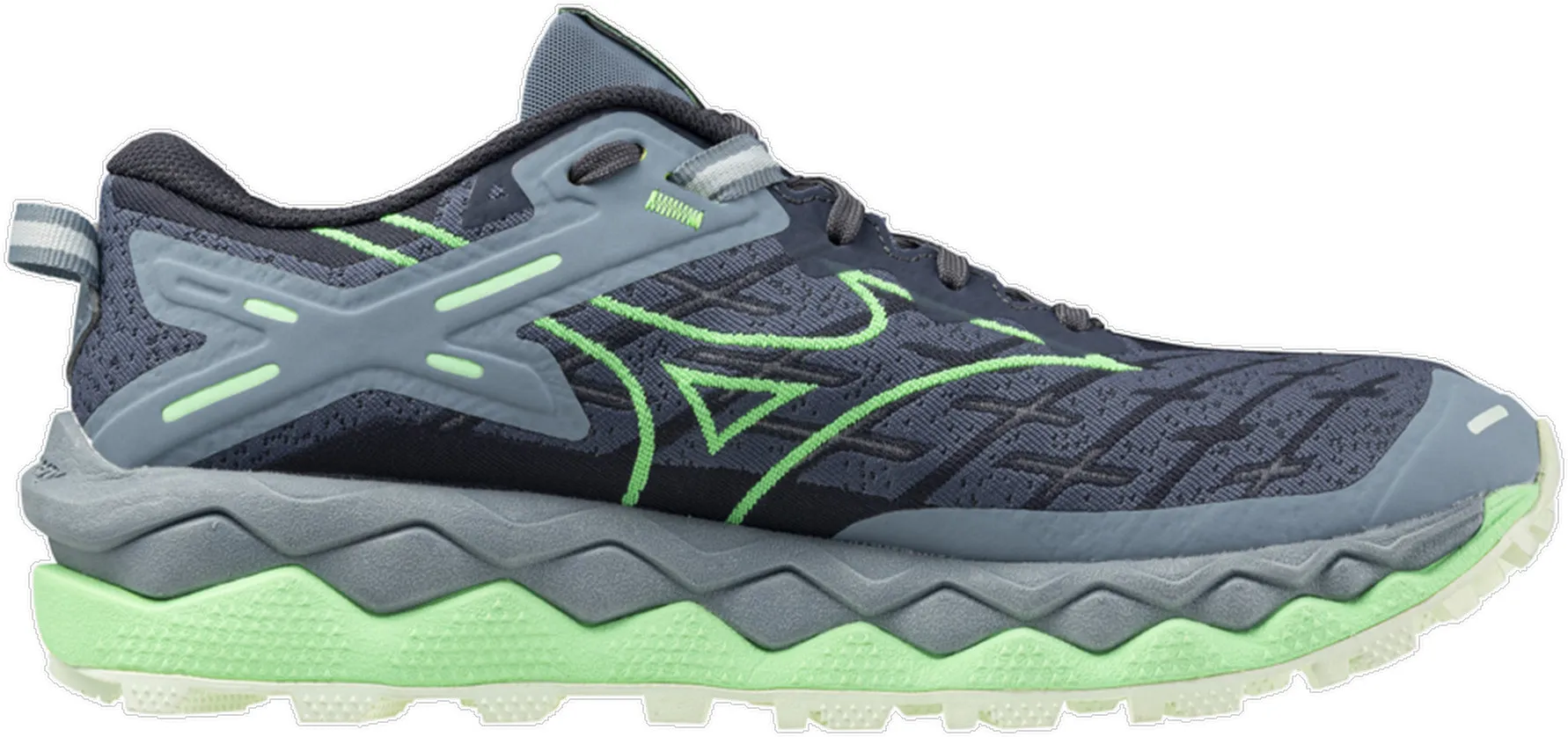 Mizuno Wave Mujin 10 Womens Trail Running Shoes - Blue Lightweight Knit Fabric