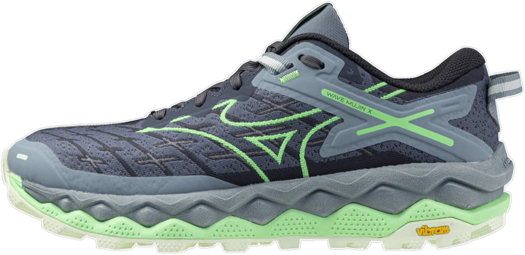 Mizuno Wave Mujin 10 Womens Trail Running Shoes - Blue Structured Heel Cradle multi - density midsole shoes