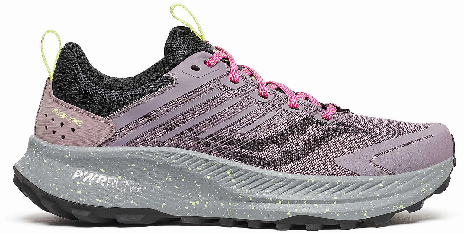 Saucony Ride TR2 Womens Trail Running Shoes - Purple Energy Recycling Foam rubber shoes