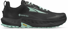 Altra Timp 5 GORE-TEX Womens Trail Running Shoes - Black white shoes Textured Grip Surface