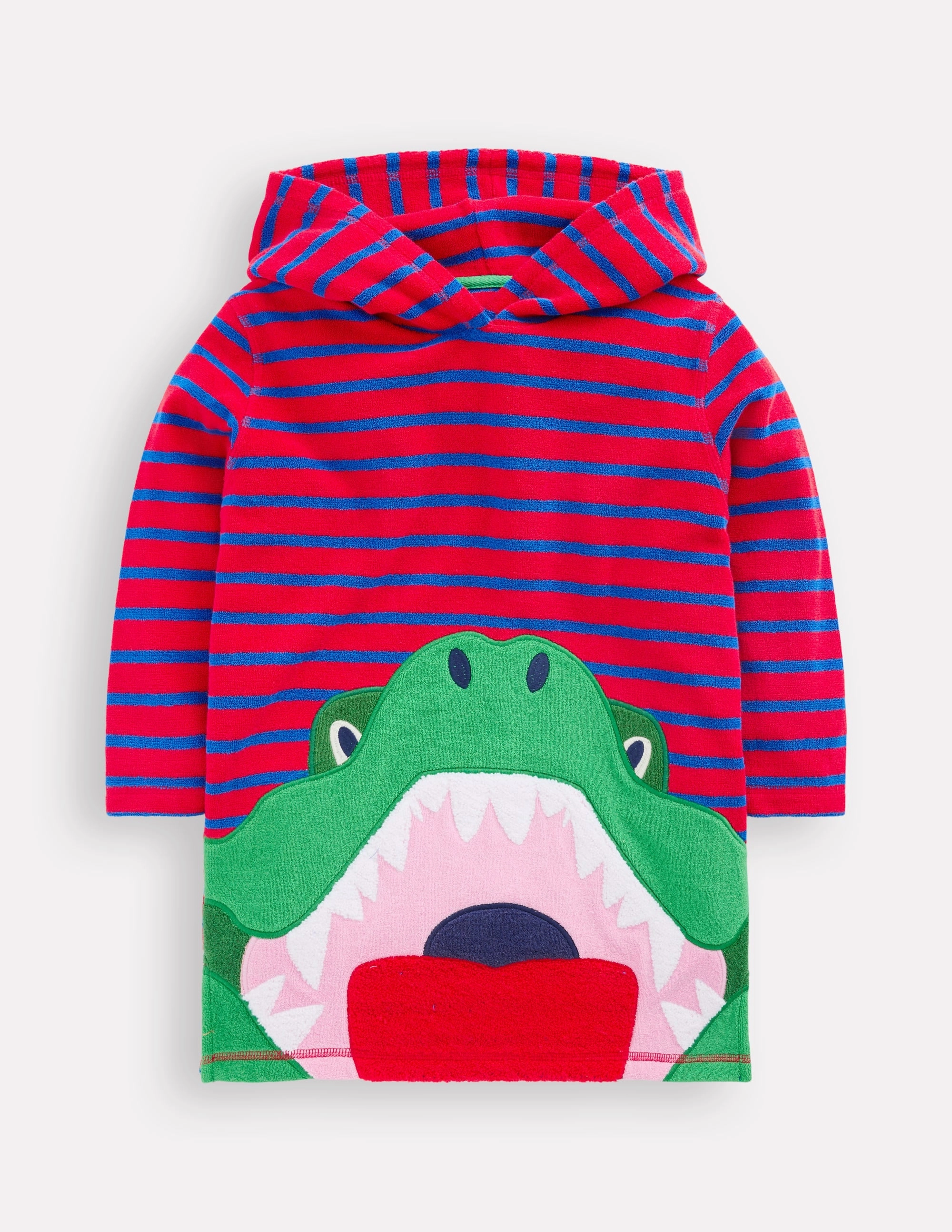 Appliqu?? Towelling Throw-on-Gallery Blue/ Poppy Red Croc Dynamic Style