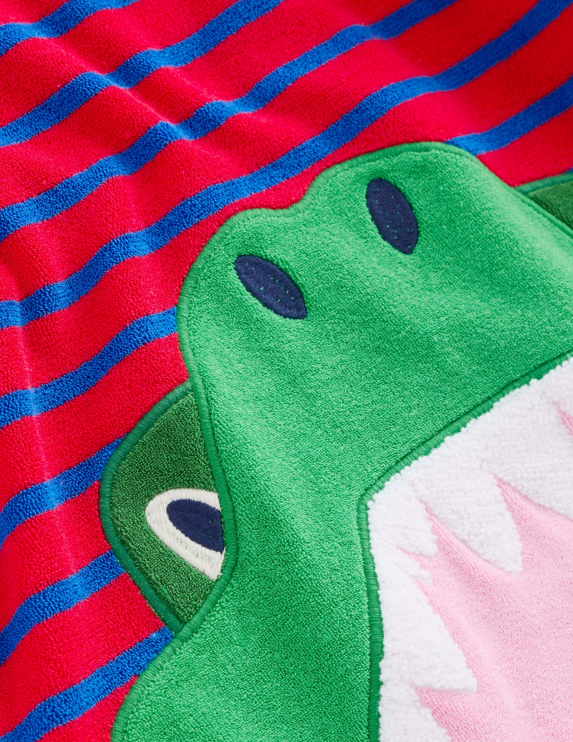 Sand Proof Closure Appliqu?? Towelling Throw-on-Gallery Blue/ Poppy Red Croc