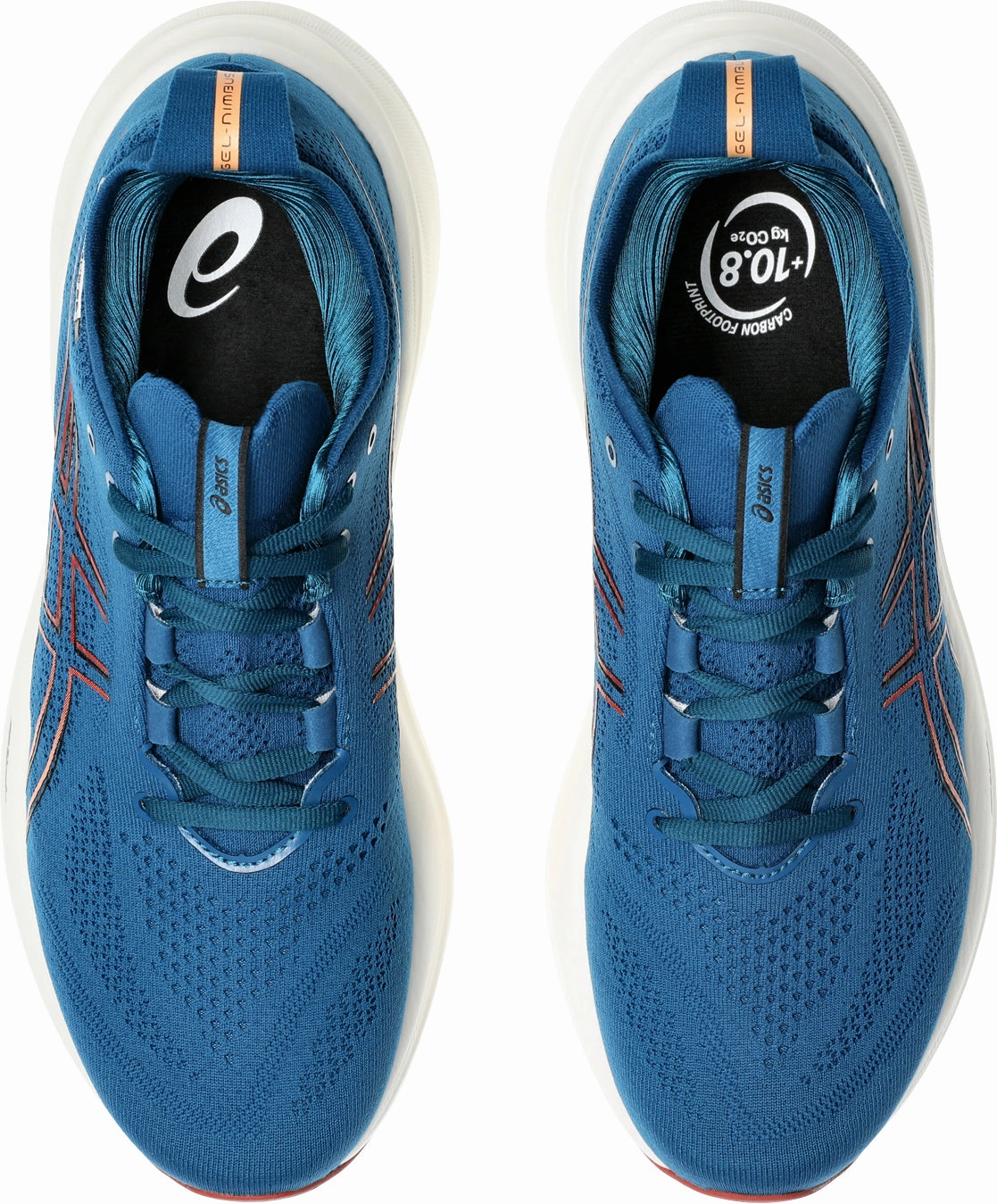 Asics Gel Nimbus 26 Mens Running Shoes - Navy shock - absorbing rubber sole shoes Wide Fit Compatibility