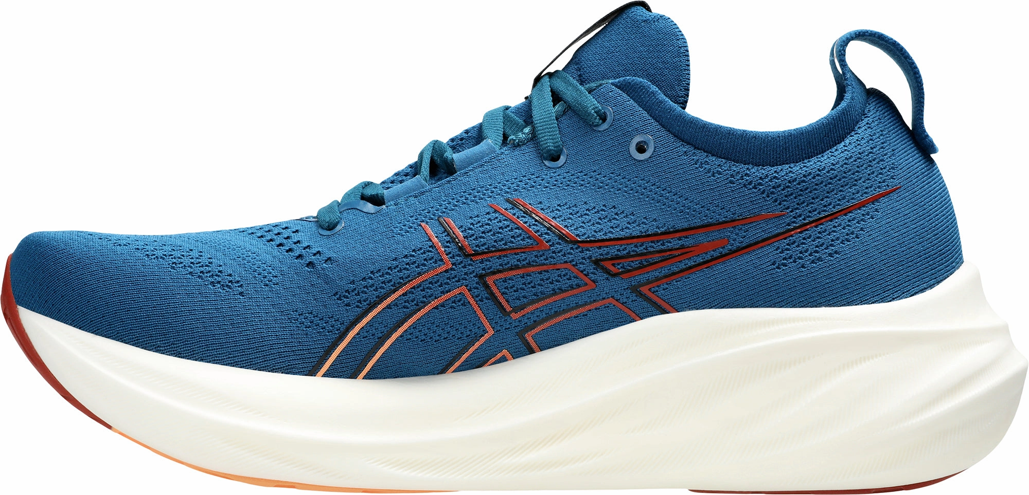 Asics Gel Nimbus 26 Mens Running Shoes - Navy Enhanced Grip Pattern Mid - foot striker