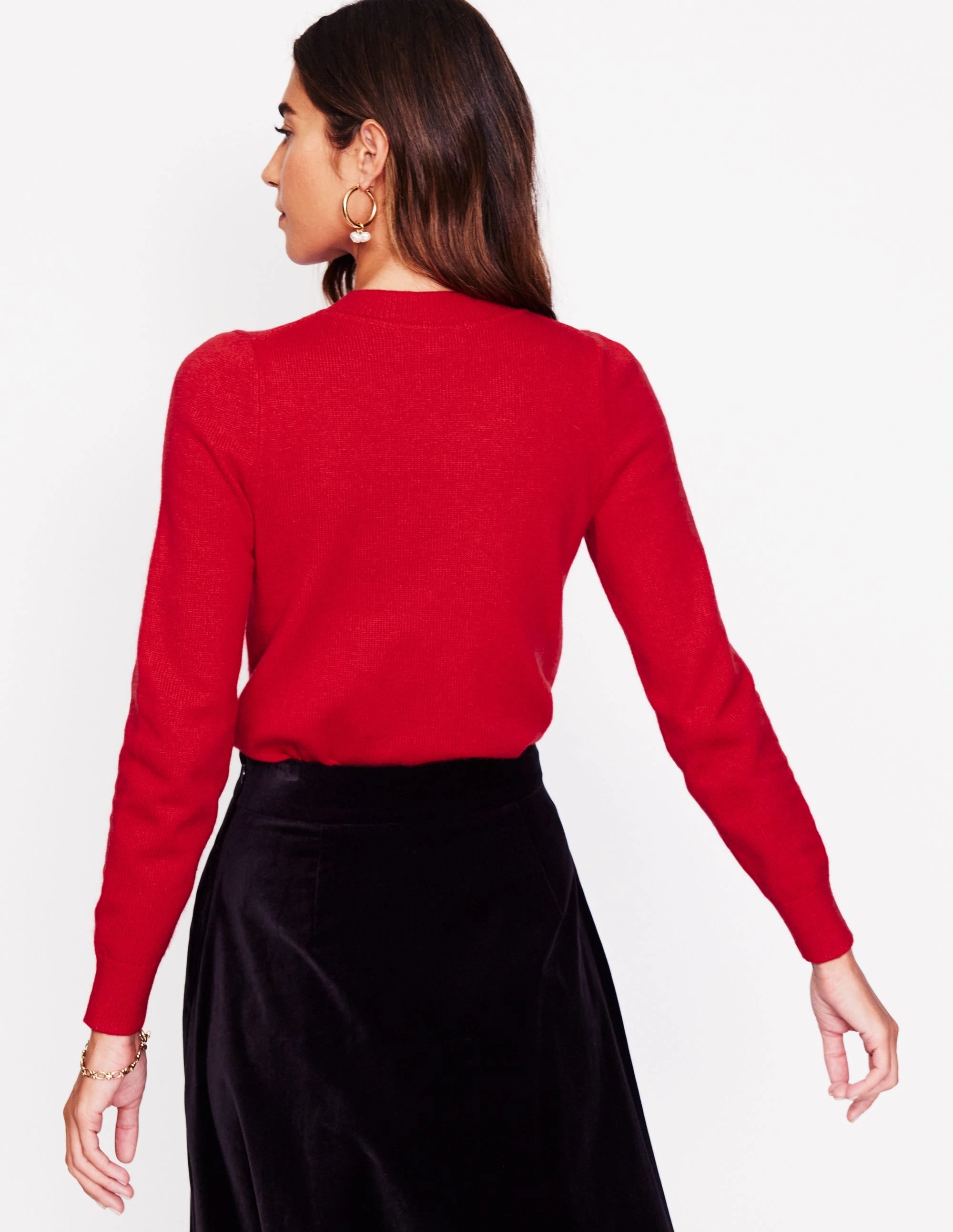 Fenella Embellished Jumper-Rouge Red Plush Inner Lining