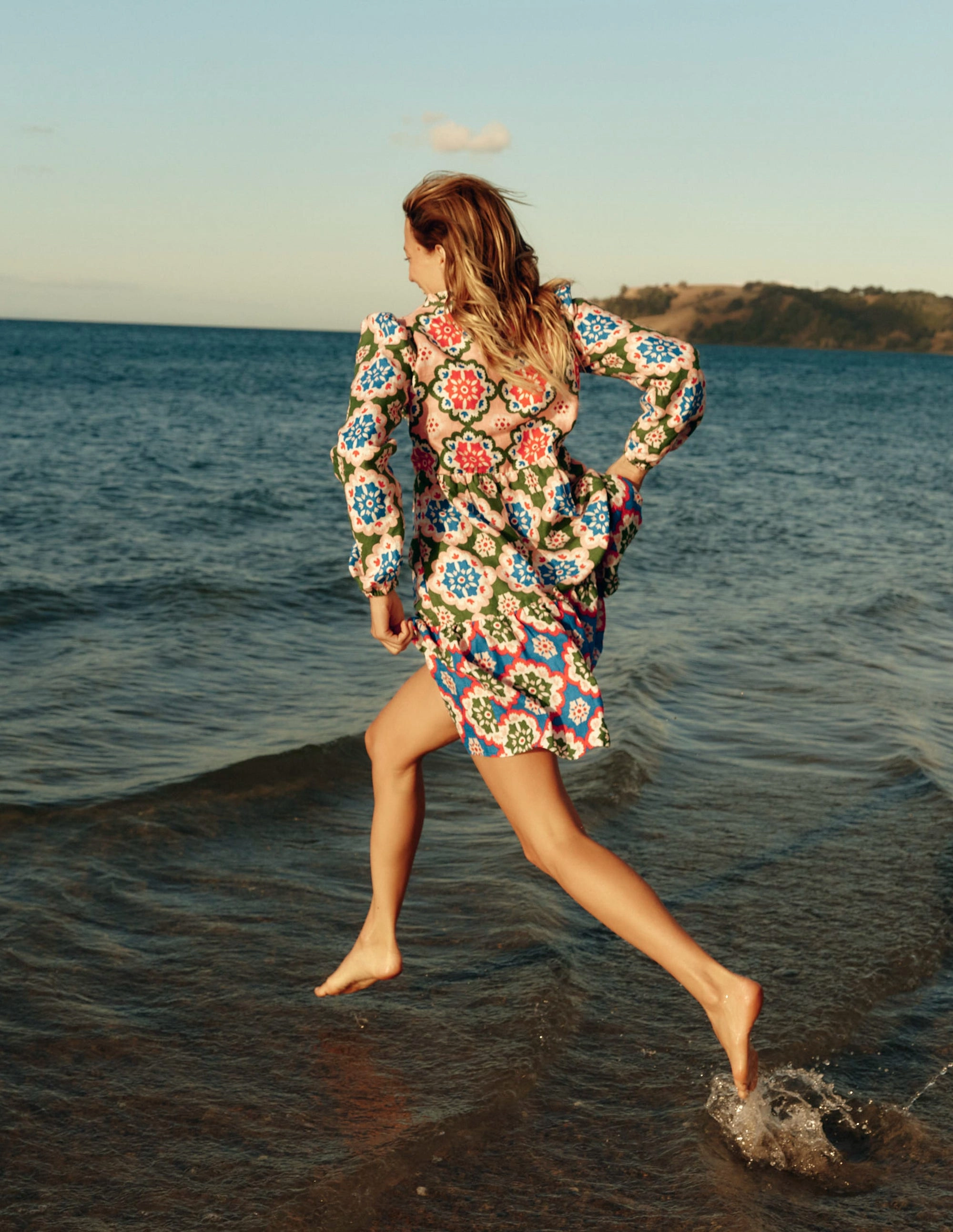 Esme Linen Mini Dress-Multi, Bloom Geo Chill Comfort All-Purpose Comfort