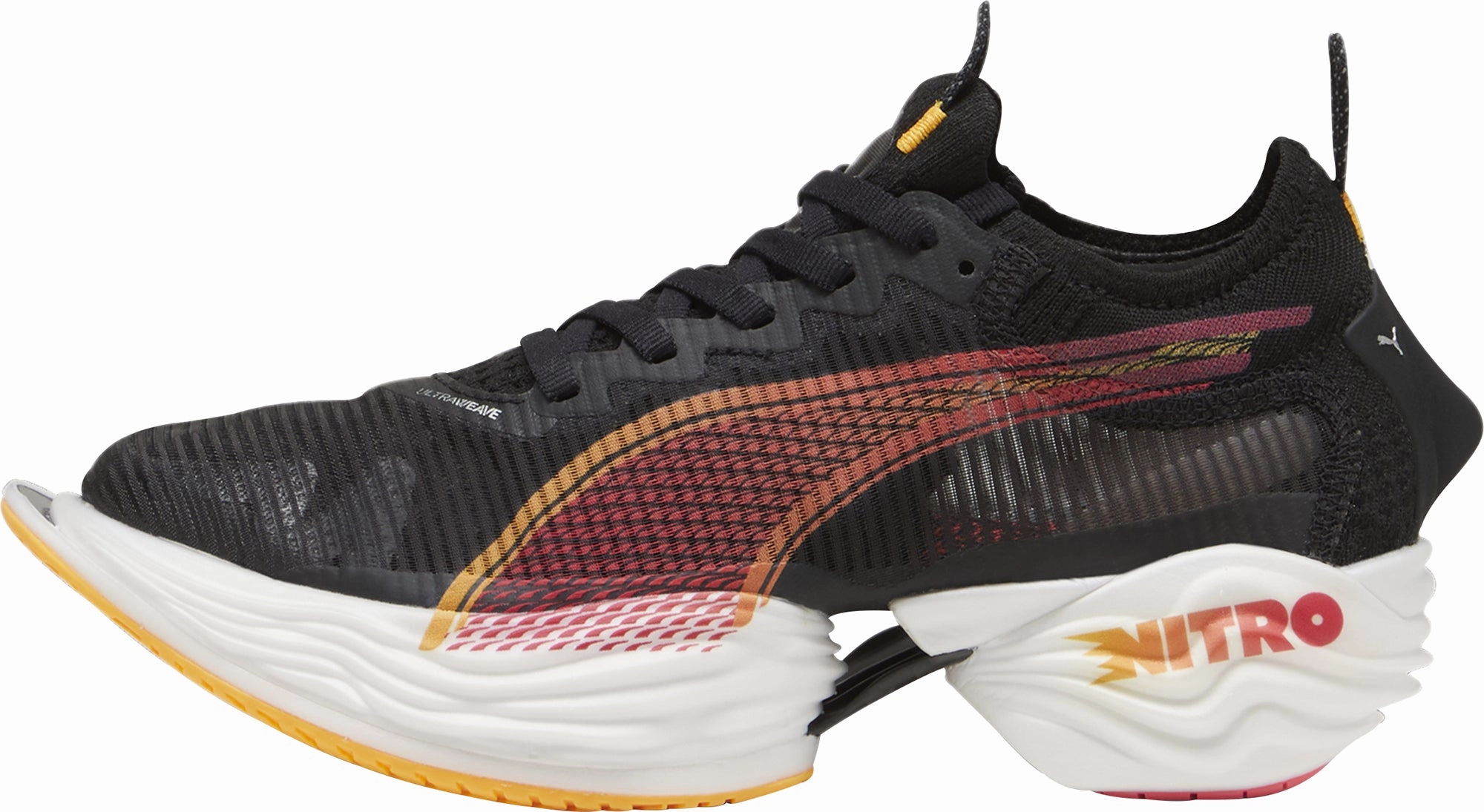 Gym workout CushionedInsole Puma Fast-R Nitro Elite 2 Womens Running Shoes - Black