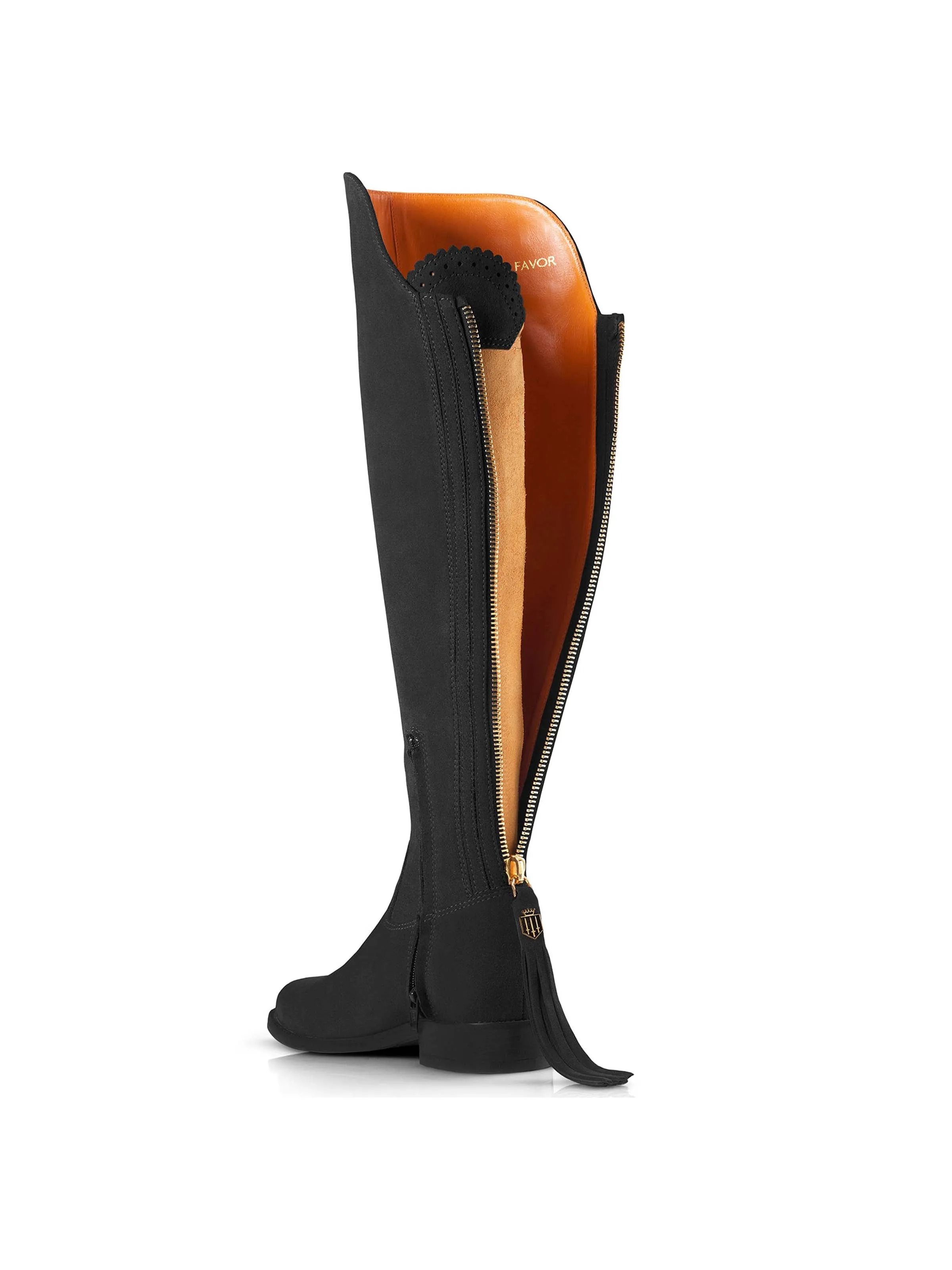 Sustainable Material Blend Flat Amira - Black Suede