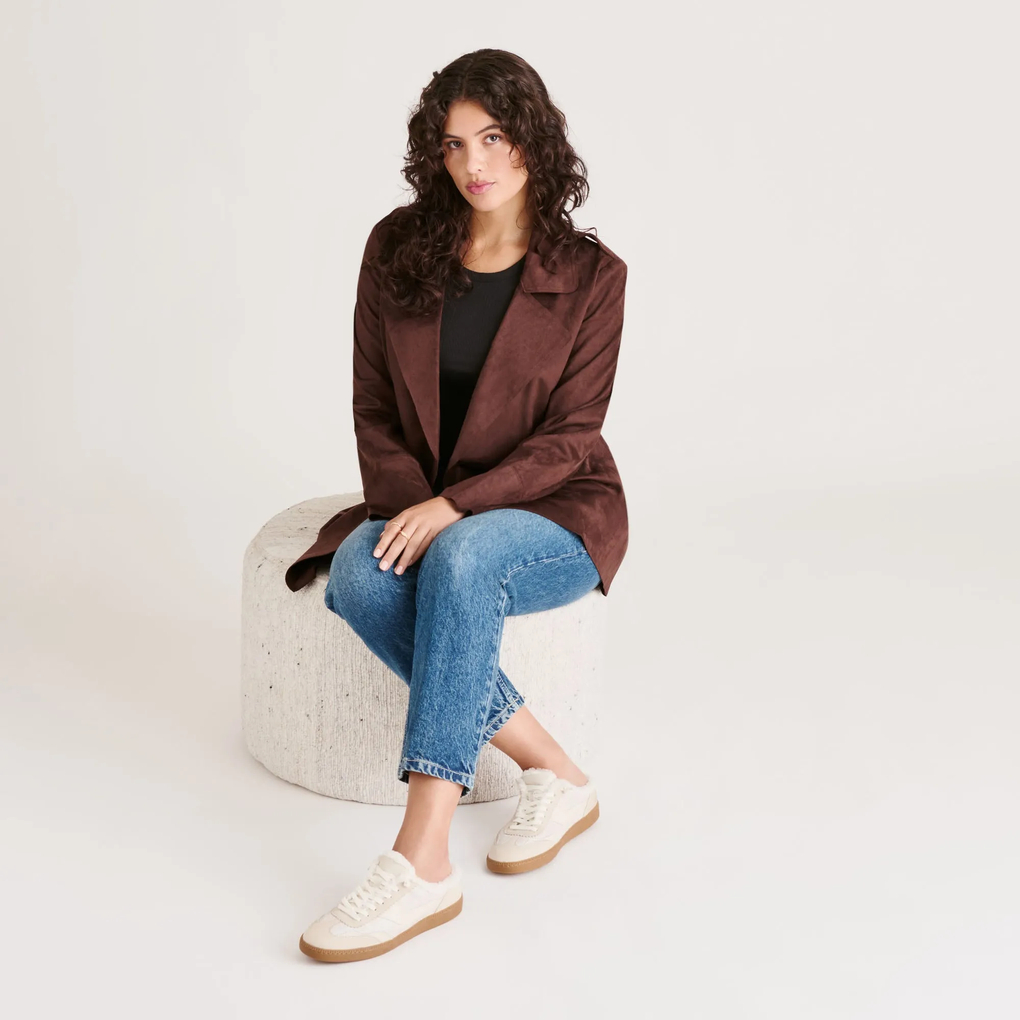 All Daywear NOTICE SLIDE PLUSH SNEAKERS OFF WHITE CRACKLED LEATHER