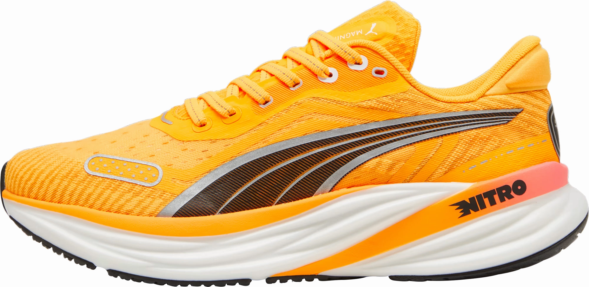 Puma Magnify Nitro 2 Mens Running Shoes - Orange Dynamic Stability Plate curved track running wear