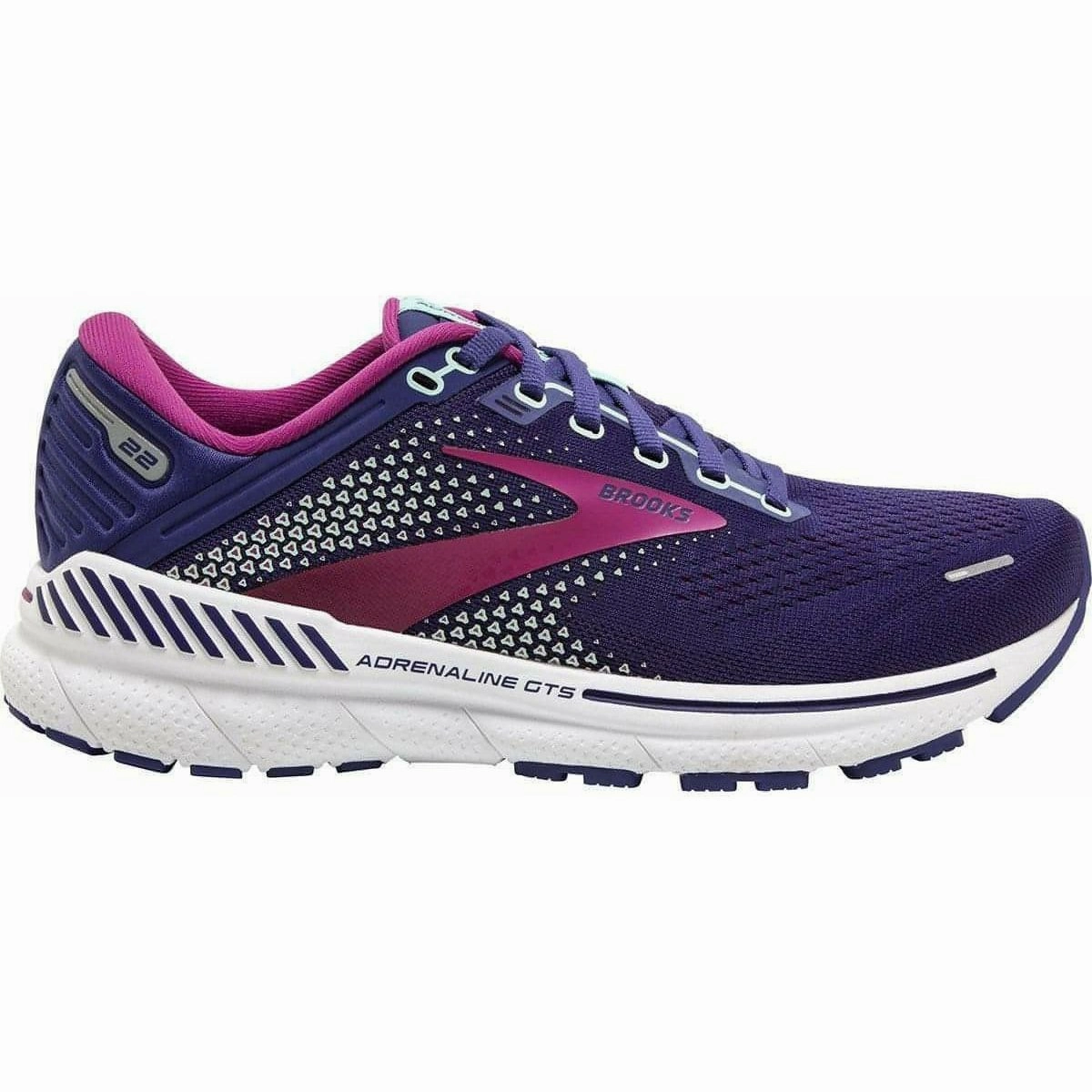 Moisture Wicking Technology Brooks Adrenaline GTS 22 Womens Running Shoes - Purple
