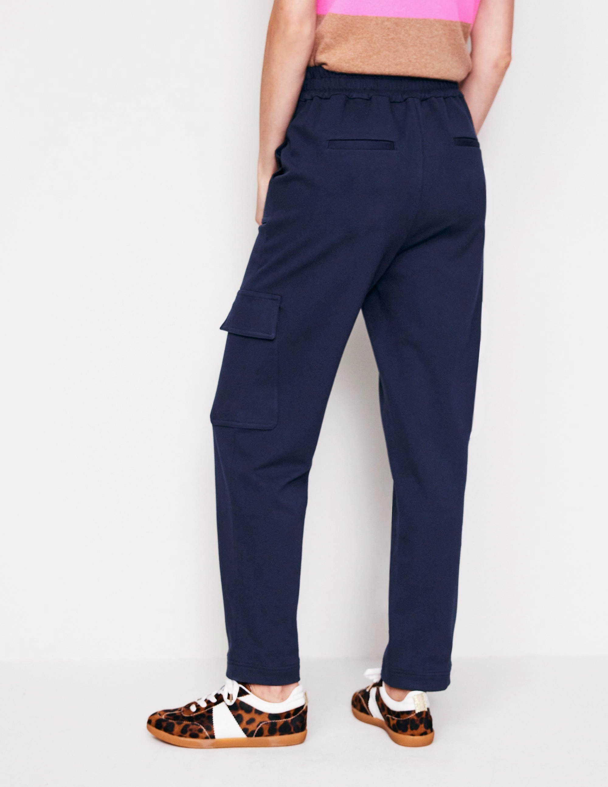 Ponte Twill Tapered Trousers-Navy Layer Ready