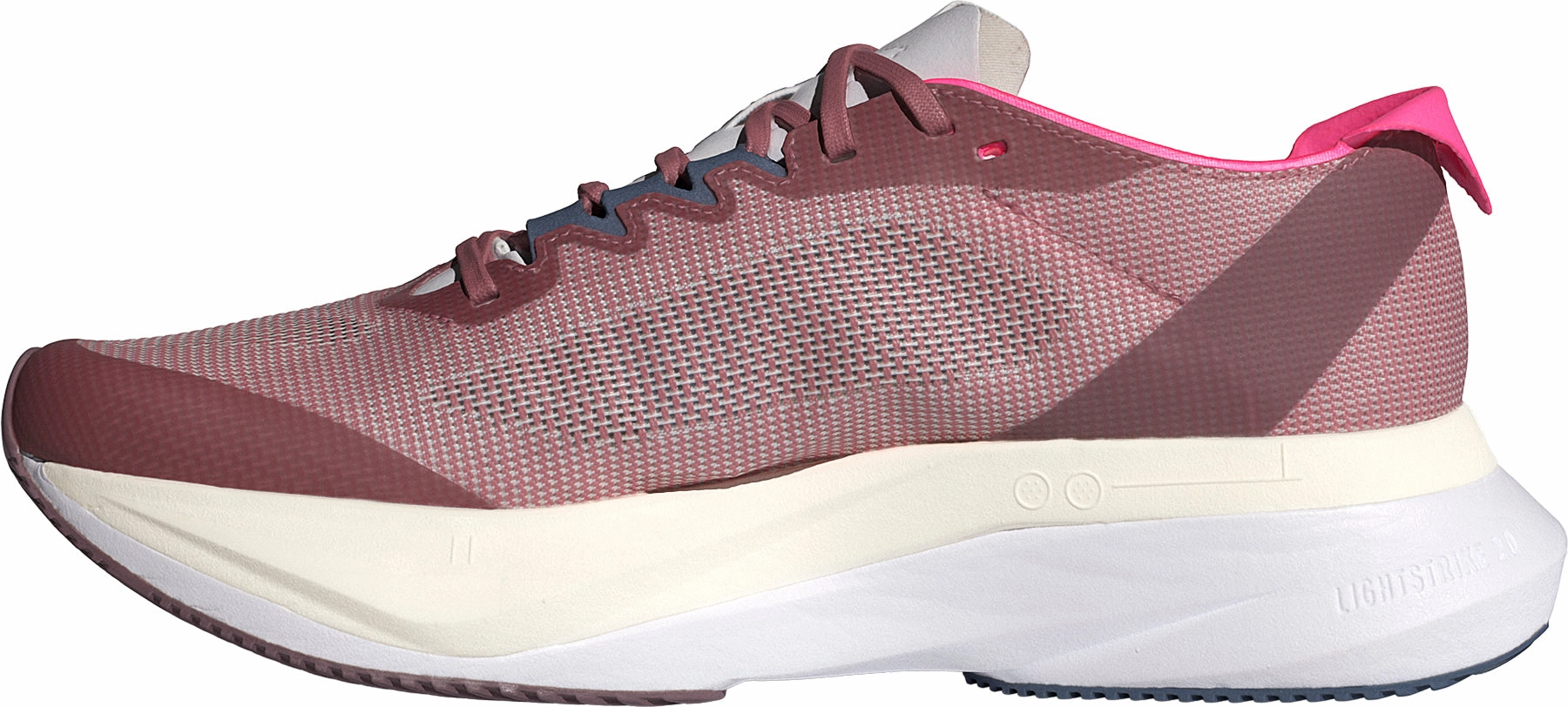 right - foot adidas Adizero Boston 12 Womens Running Shoes - Red