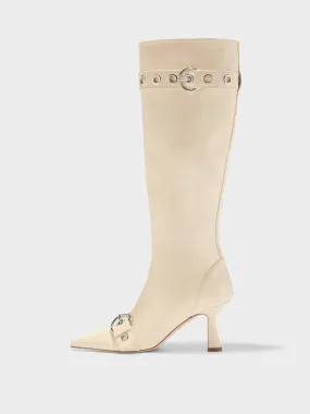 Modern Minimal Vivian Eyelet High Boots