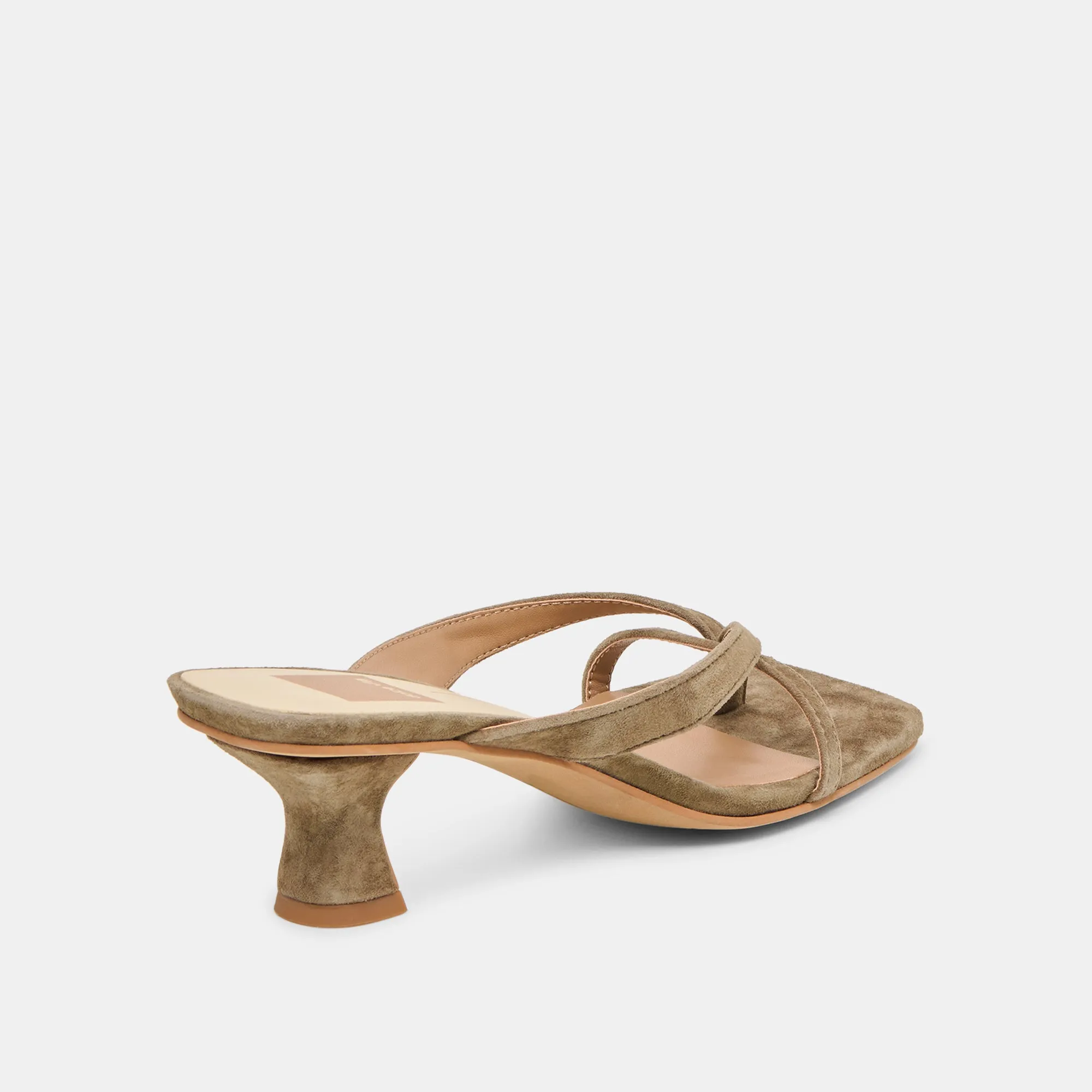 BREVEL HEELS OLIVE SUEDE Low Profile Sidewalls