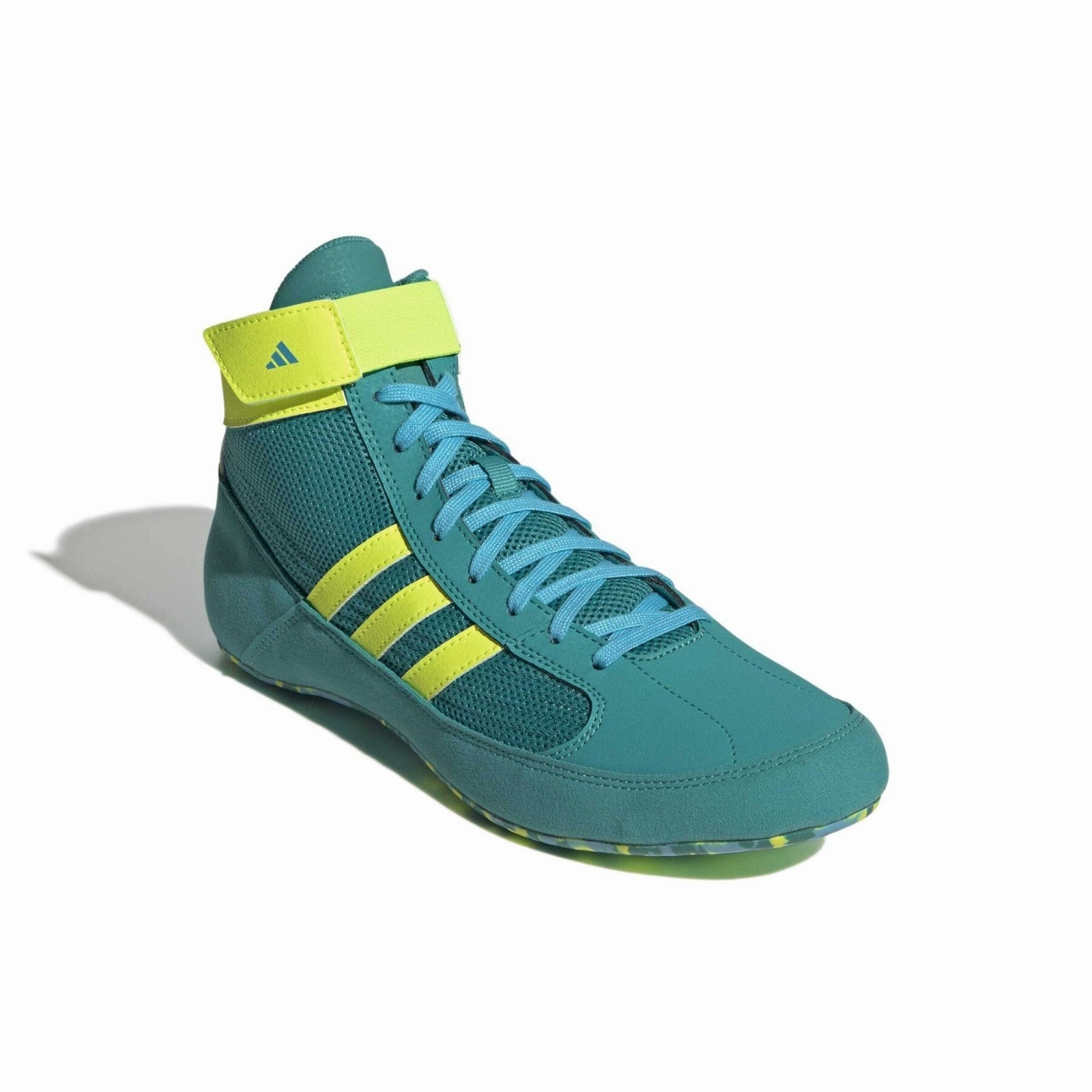 work mode adidas HVC Kids Wrestling Shoes MMA Boxing Boots Trainers Childrens Havoc Green