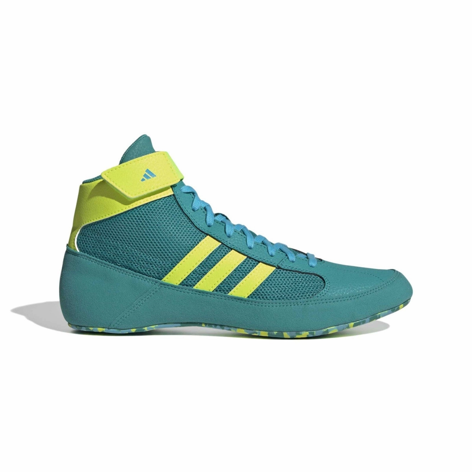 adidas HVC Kids Wrestling Shoes MMA Boxing Boots Trainers Childrens Havoc Green Insulated Fit