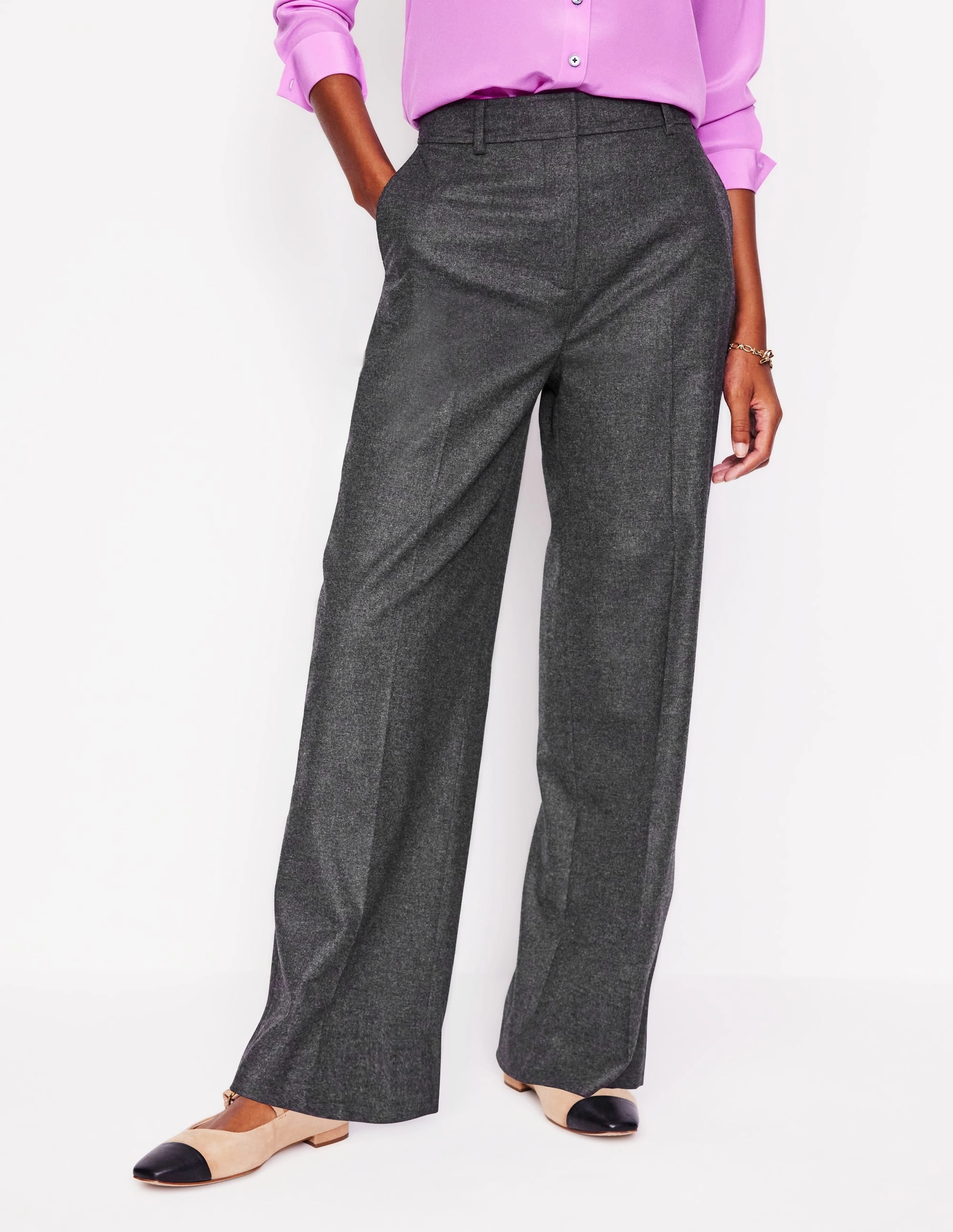 Westbourne Wool-Twill Trousers-Grey Stylish Layers