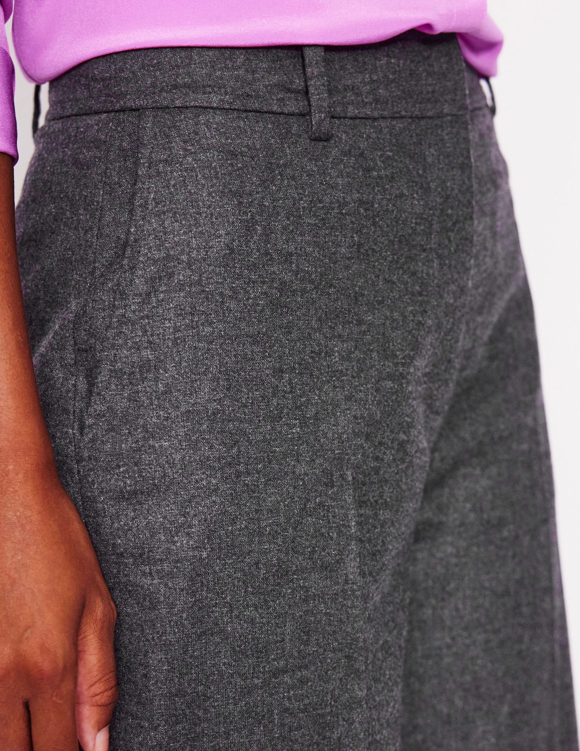 Luxe Look Westbourne Wool-Twill Trousers-Grey