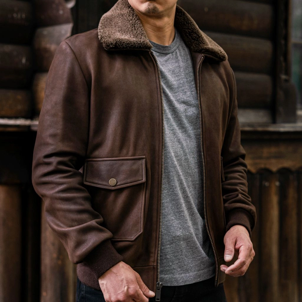 Flight Jacket | Tobacco Double Layered Hood Urban Performance