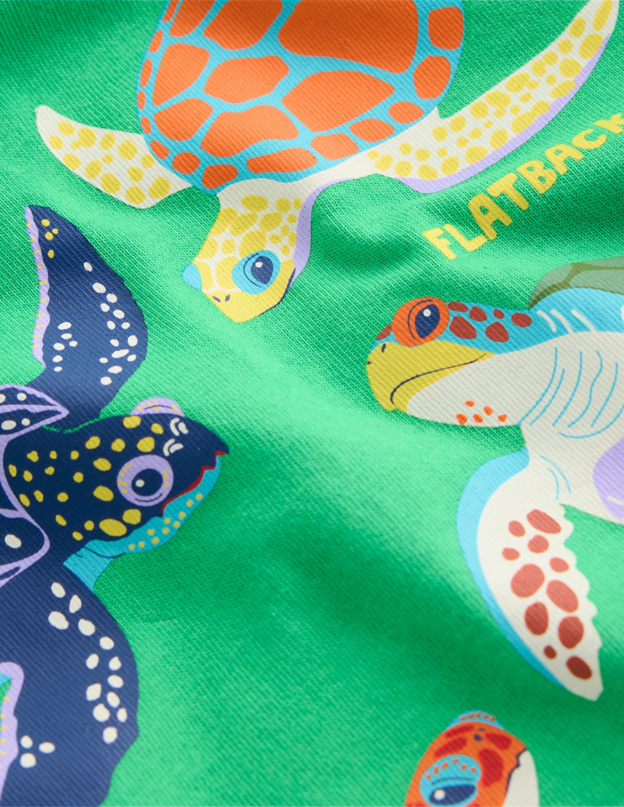 Front & Back Printed T-shirt-Aquamarine Blue Turtles Casual Comfort Light Fit Wear