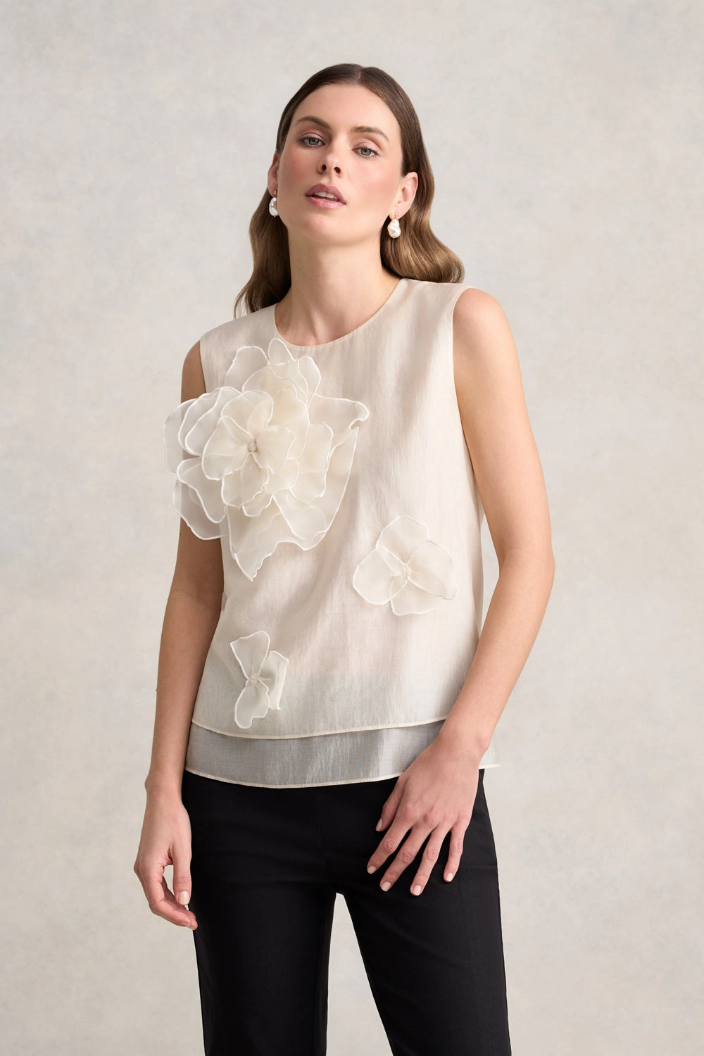 Tear Resistant Reinforcement Floral Appliqu?? ?C Cream