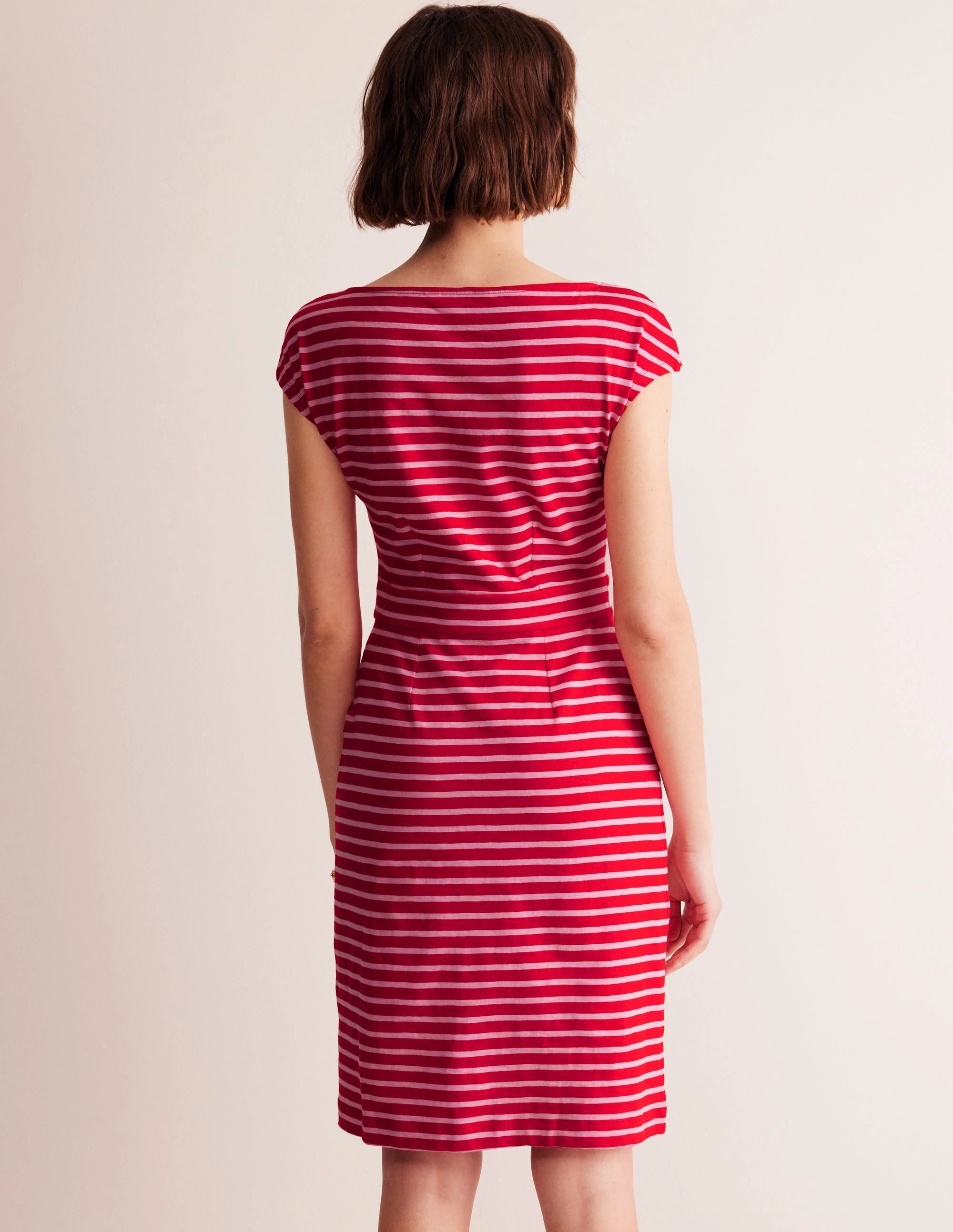 Fresh Glow Perfect Cut Florrie Jersey Dress-Rouge, Lilac Stripe