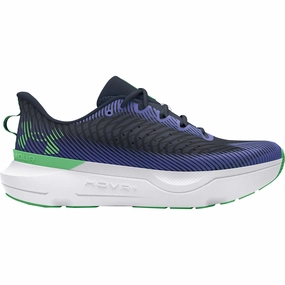 Under Armour Infinite Pro Mens Running Shoes - Blue Asymmetric Lace Configuration perforated - lining shoes