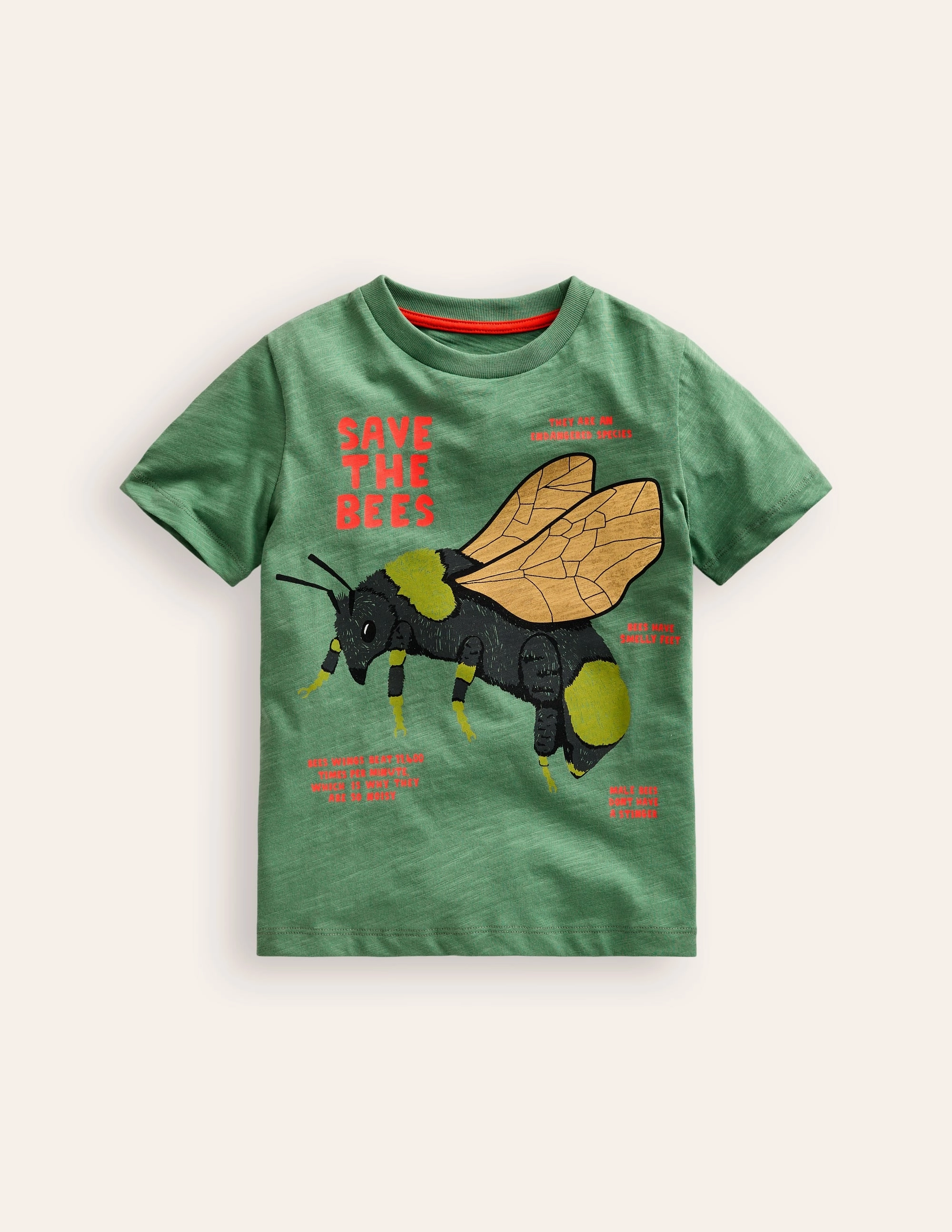 Foil Printed T-shirt-Rosemary Green Bee Quick Change