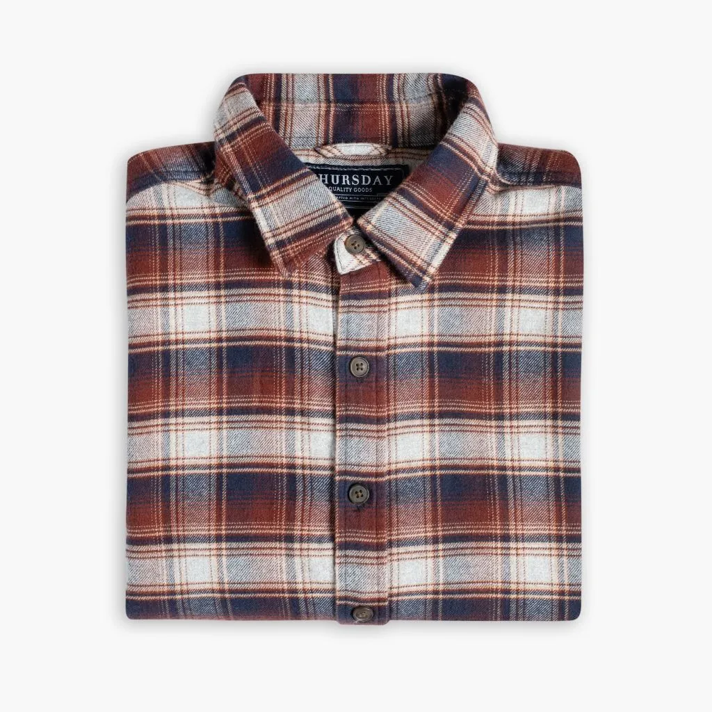 All-Weather Ready Ruffle Edge Forever Flannel Shirt | Merlot