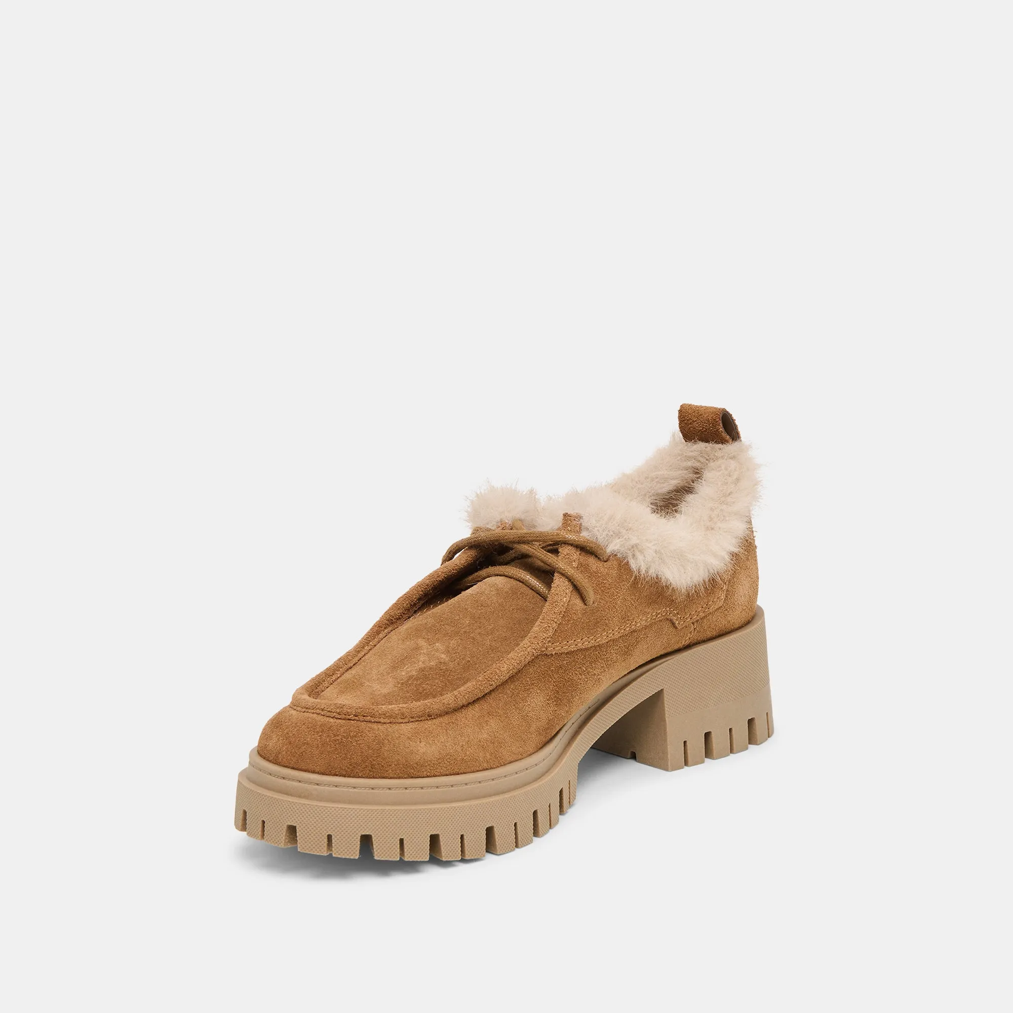 Motion Control Feature MILZA PLUSH LOAFERS LT BROWN SUEDE