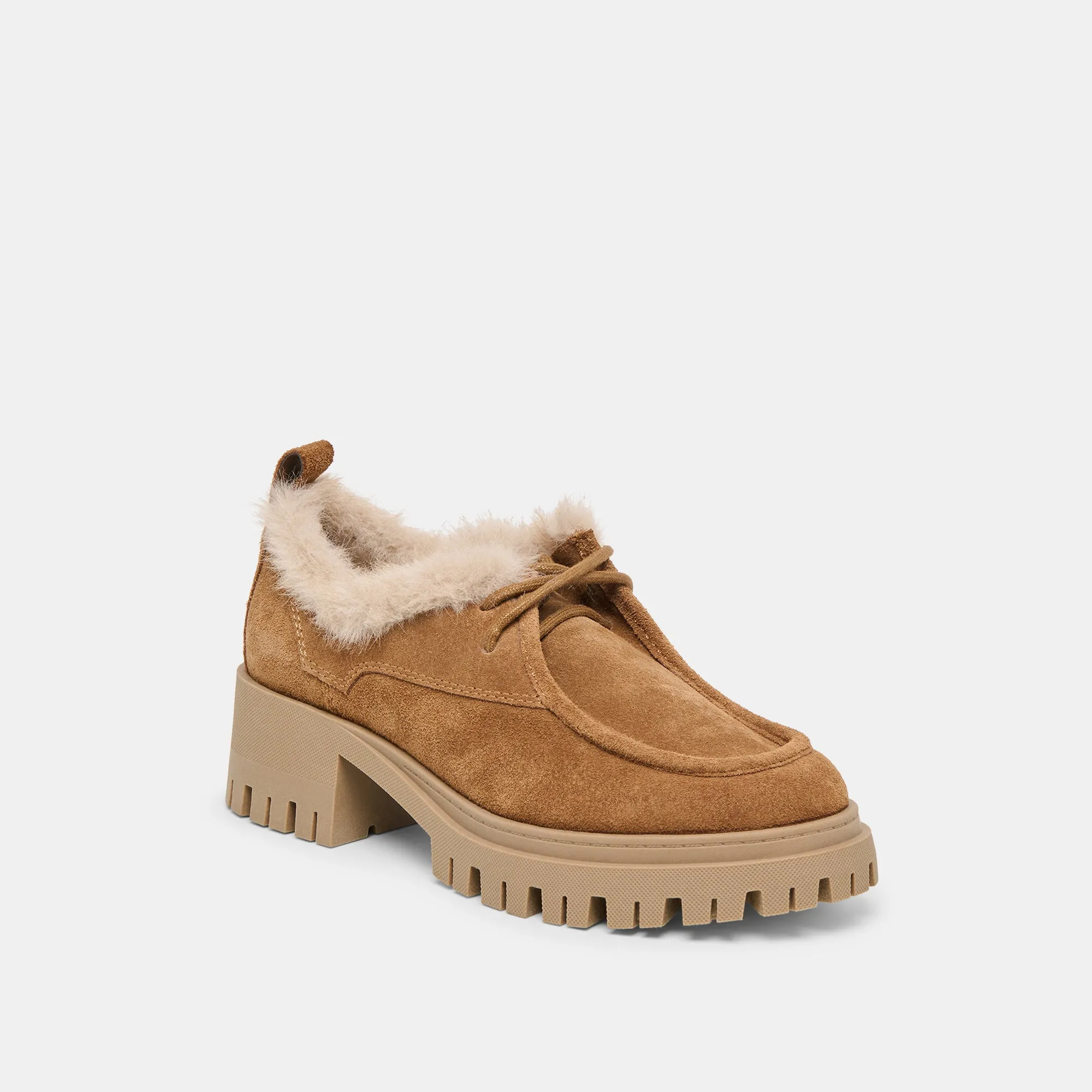 Foam Midsole Cushioning Casual Support MILZA PLUSH LOAFERS LT BROWN SUEDE