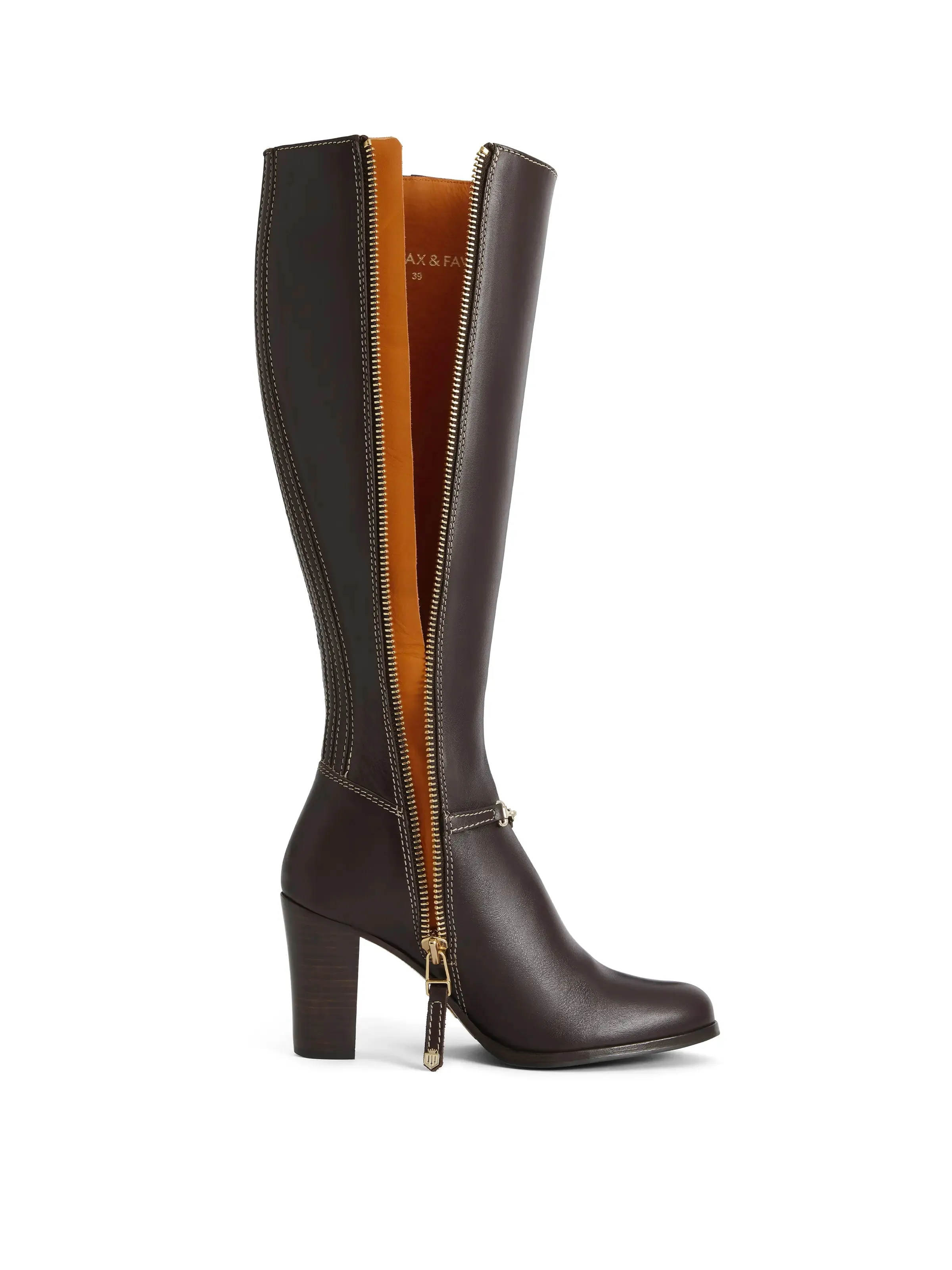 Reflective Safety Accents Comfort Lining Urban Commute Heeled Octavia - Mahogany Leather