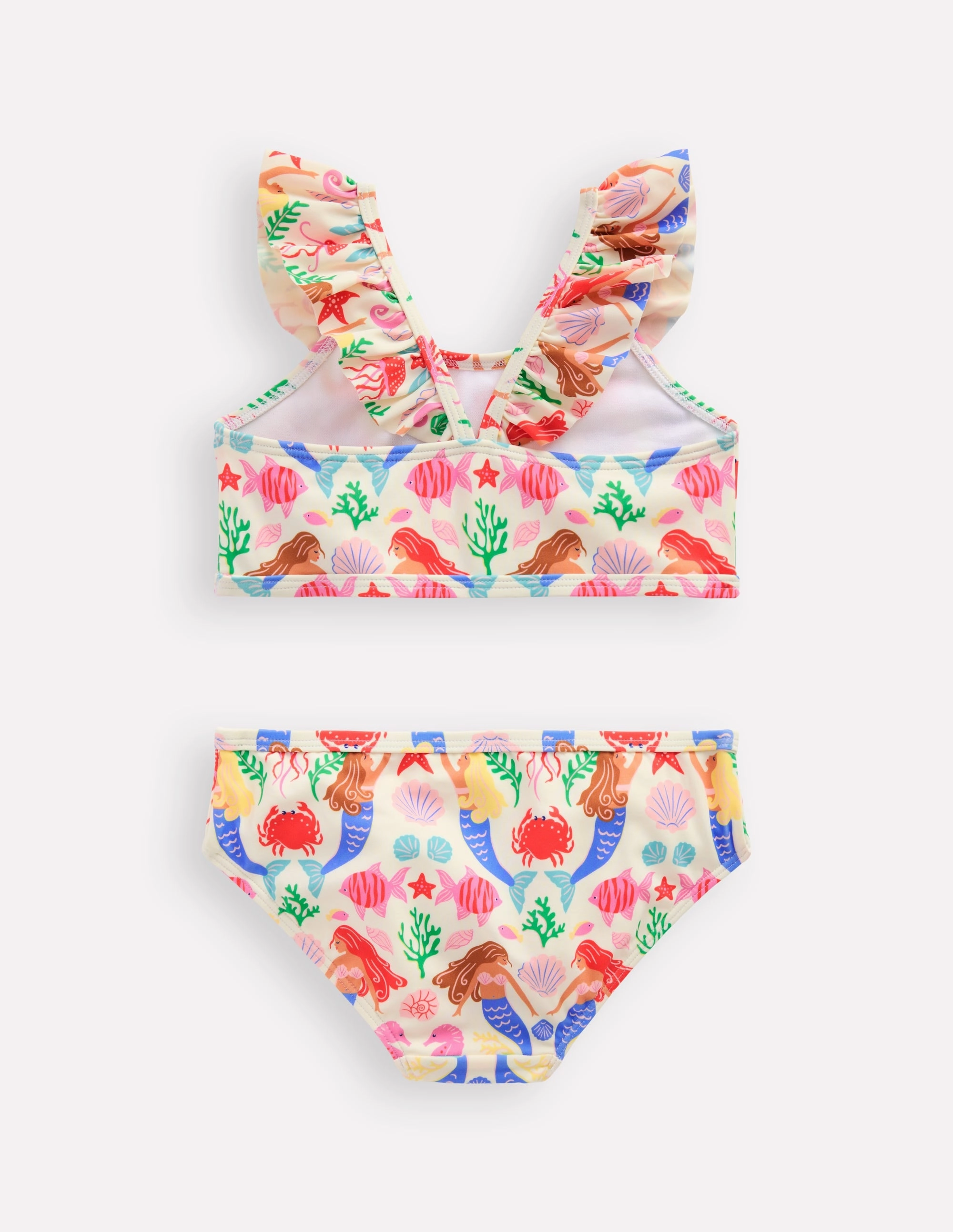 Frill Strap Bikini-Ivory Mermaid Comfort waistband Comfort Swim