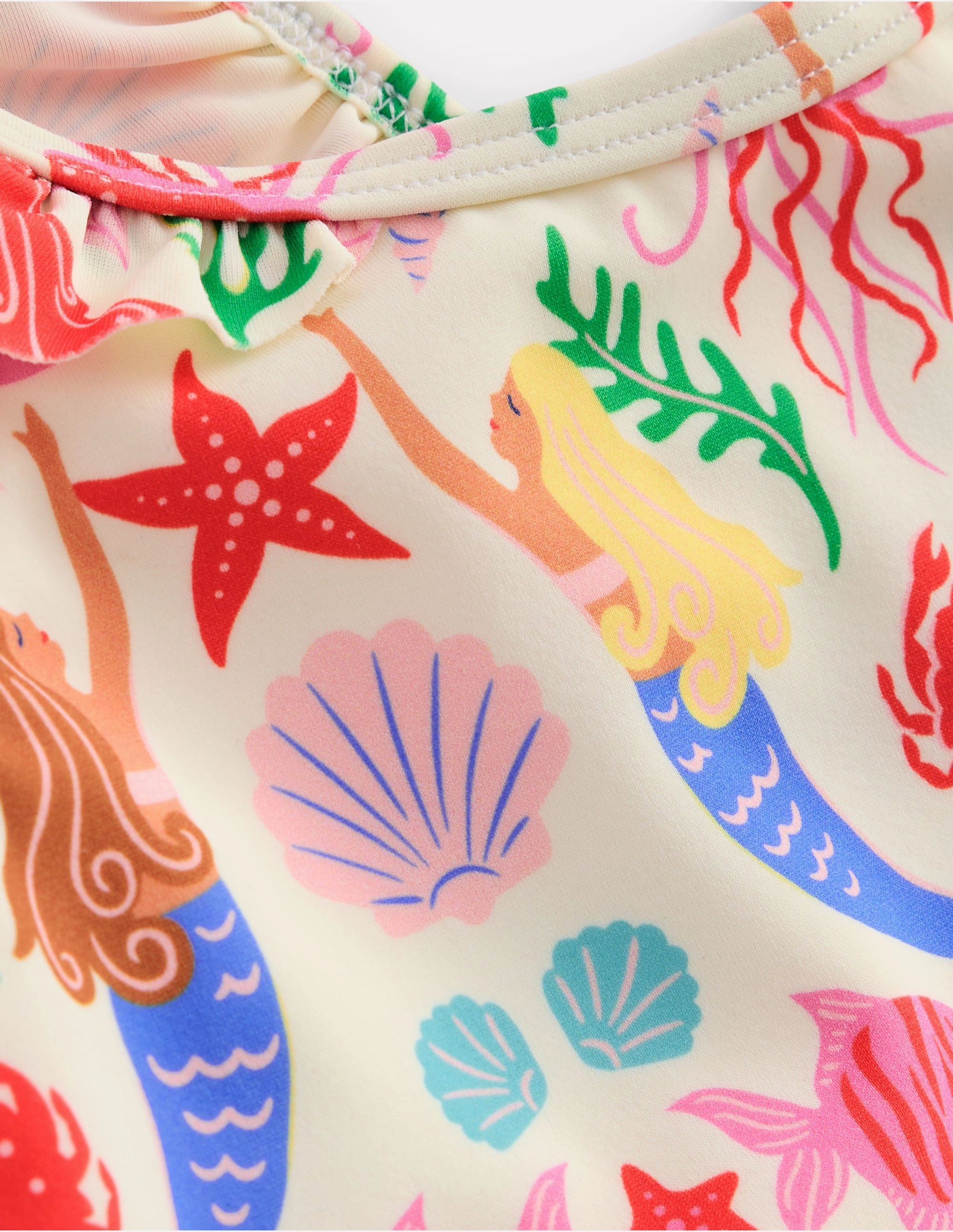 Frill Strap Bikini-Ivory Mermaid Youthful Vibes