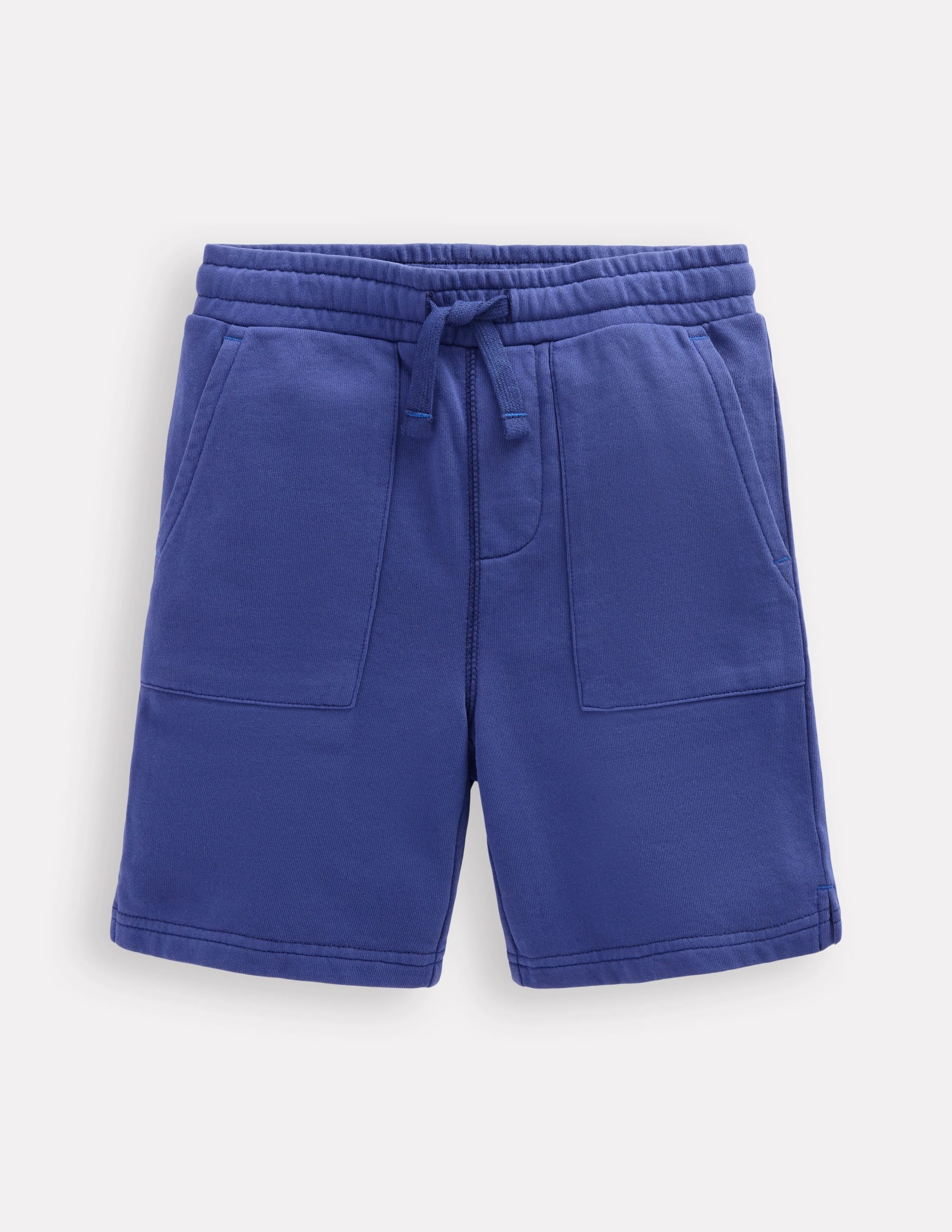 Side Pockets Garment Dye Shorts-Starboard Blue
