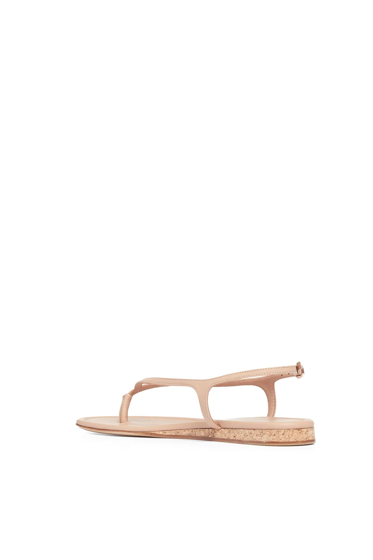 Fashionable Flats Shoes City Roof Gia Flat Sandal in Dark Camel Nappa Leather
