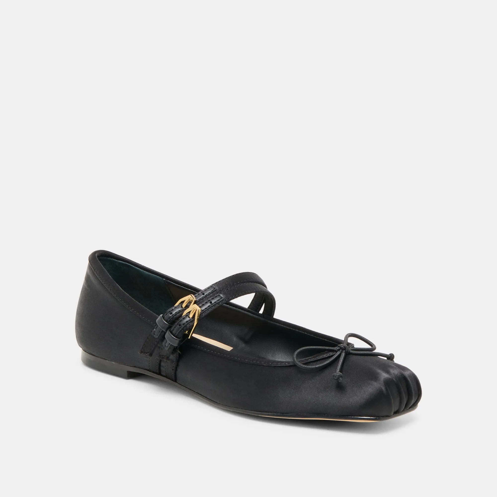 River Walk Relaxing Step GIBSEN BALLET FLATS ONYX SATIN