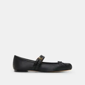 GIBSEN BALLET FLATS ONYX SATIN Easy Wear Shoes