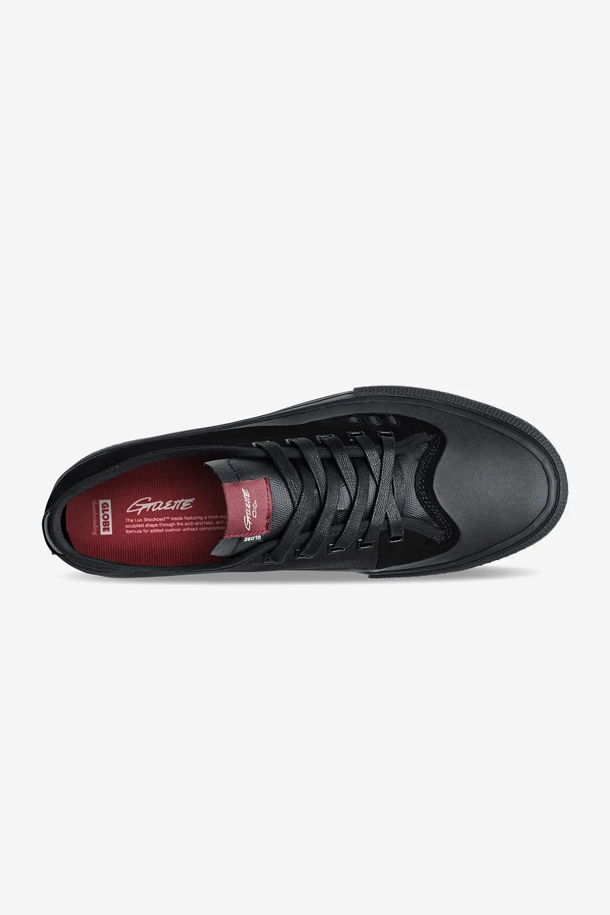 Vegan Leather Gillette - Black/Black Suede - Skate Shoes